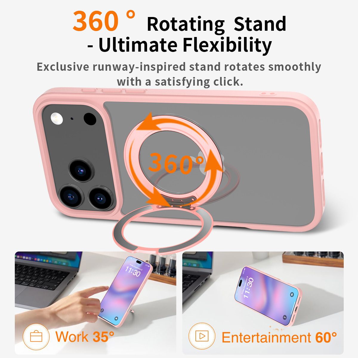 Orbit Prism 360° Rotating Stand Clear Case — 170