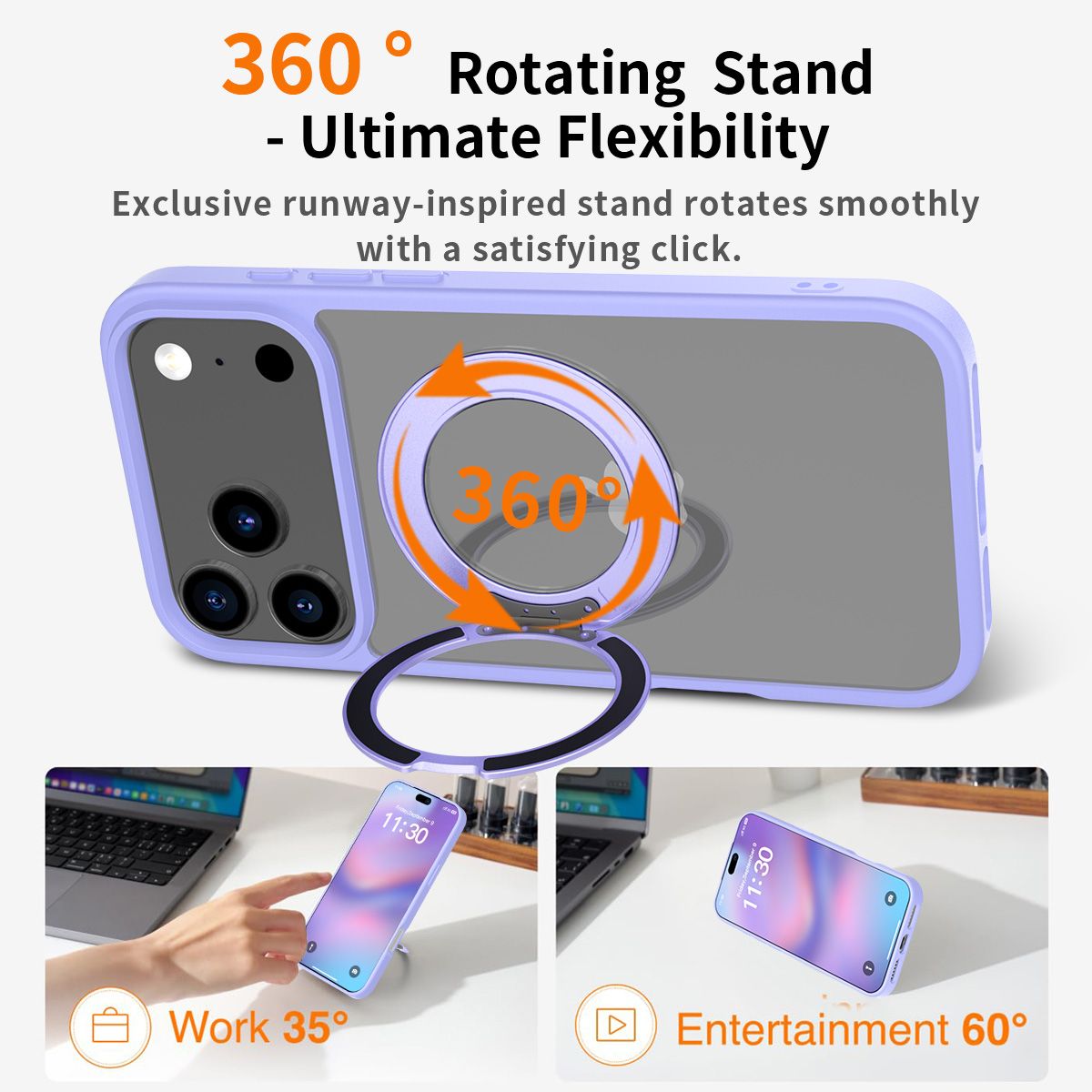Orbit Prism 360° Rotating Stand Clear Case — 194