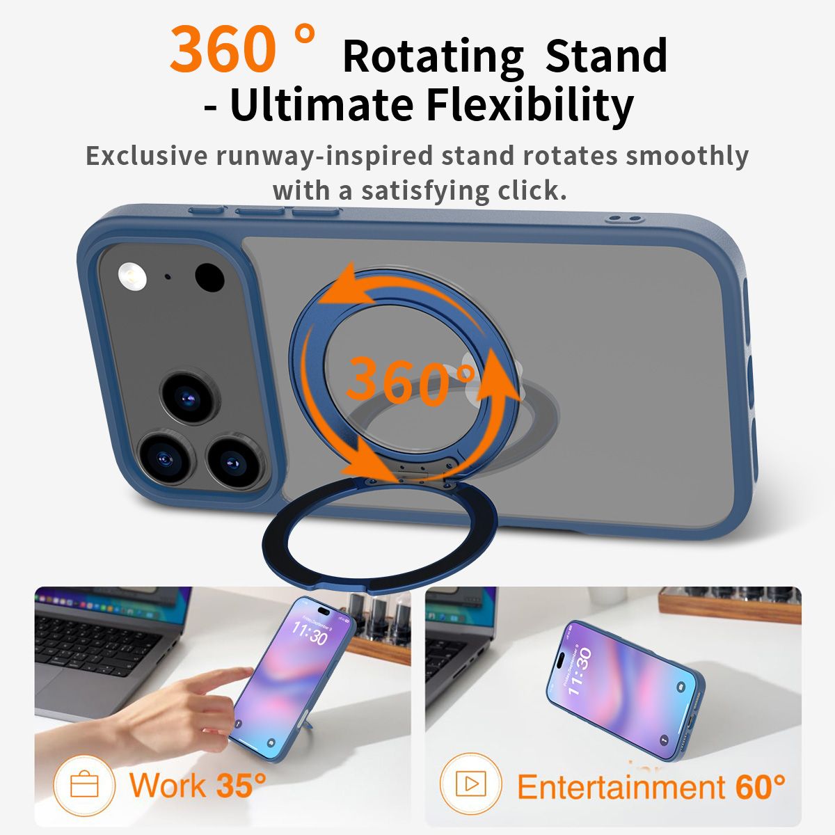 Orbit Prism 360° Rotating Stand Clear Case — 182