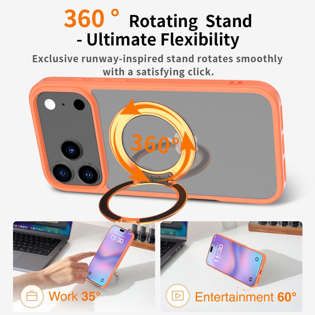 Orbit Prism 360° Rotating Stand Clear Case — 200