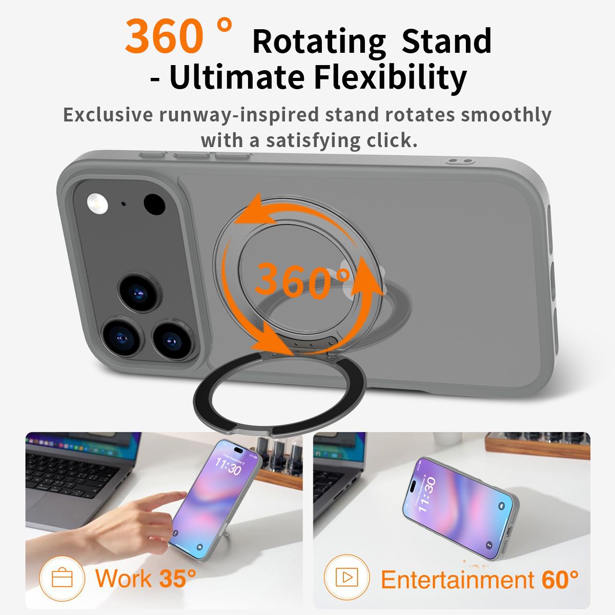 Orbit Prism 360° Rotating Stand Clear Case — 188