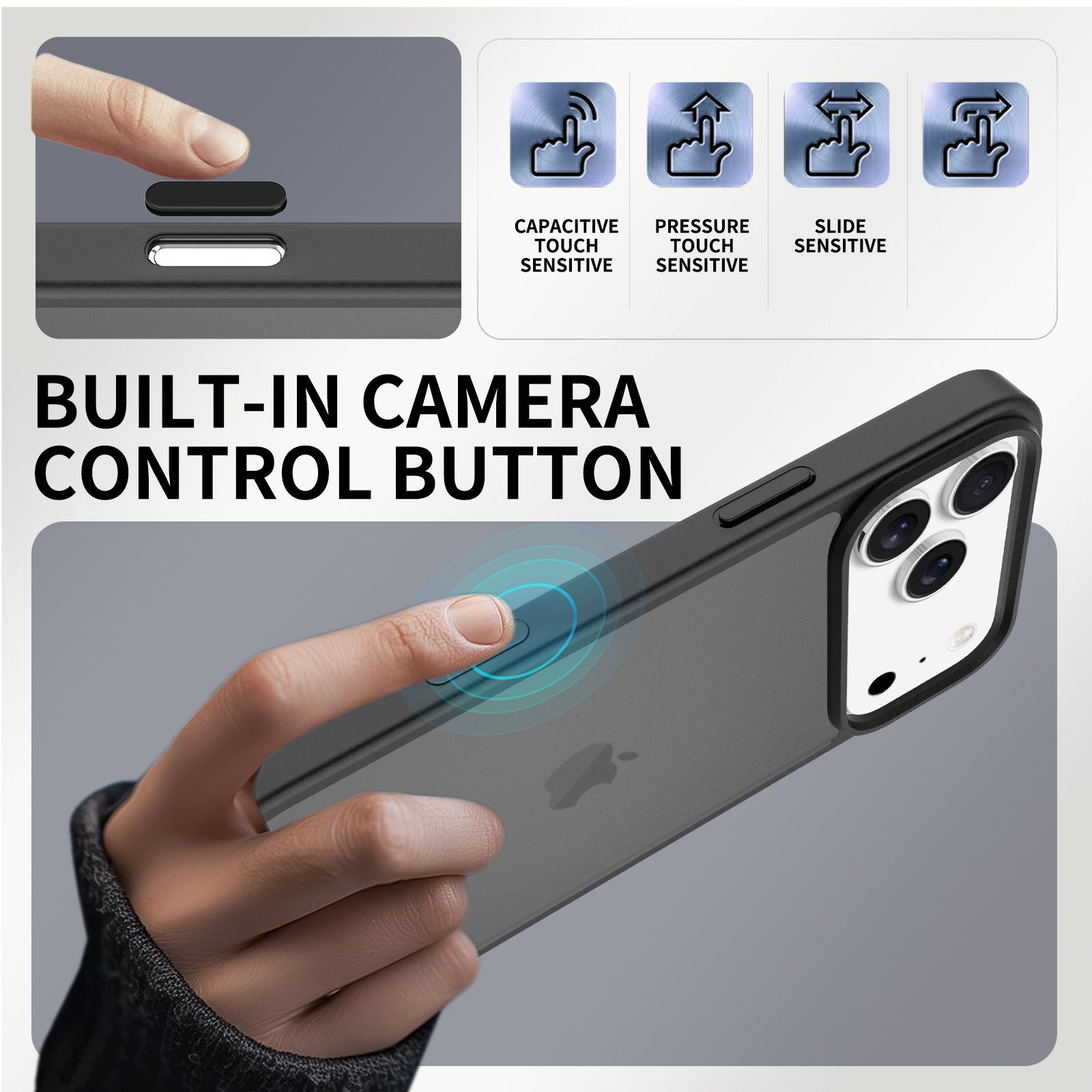 Pulse Translucent Matte Skin Feeling Case with Camera Action Button — 62