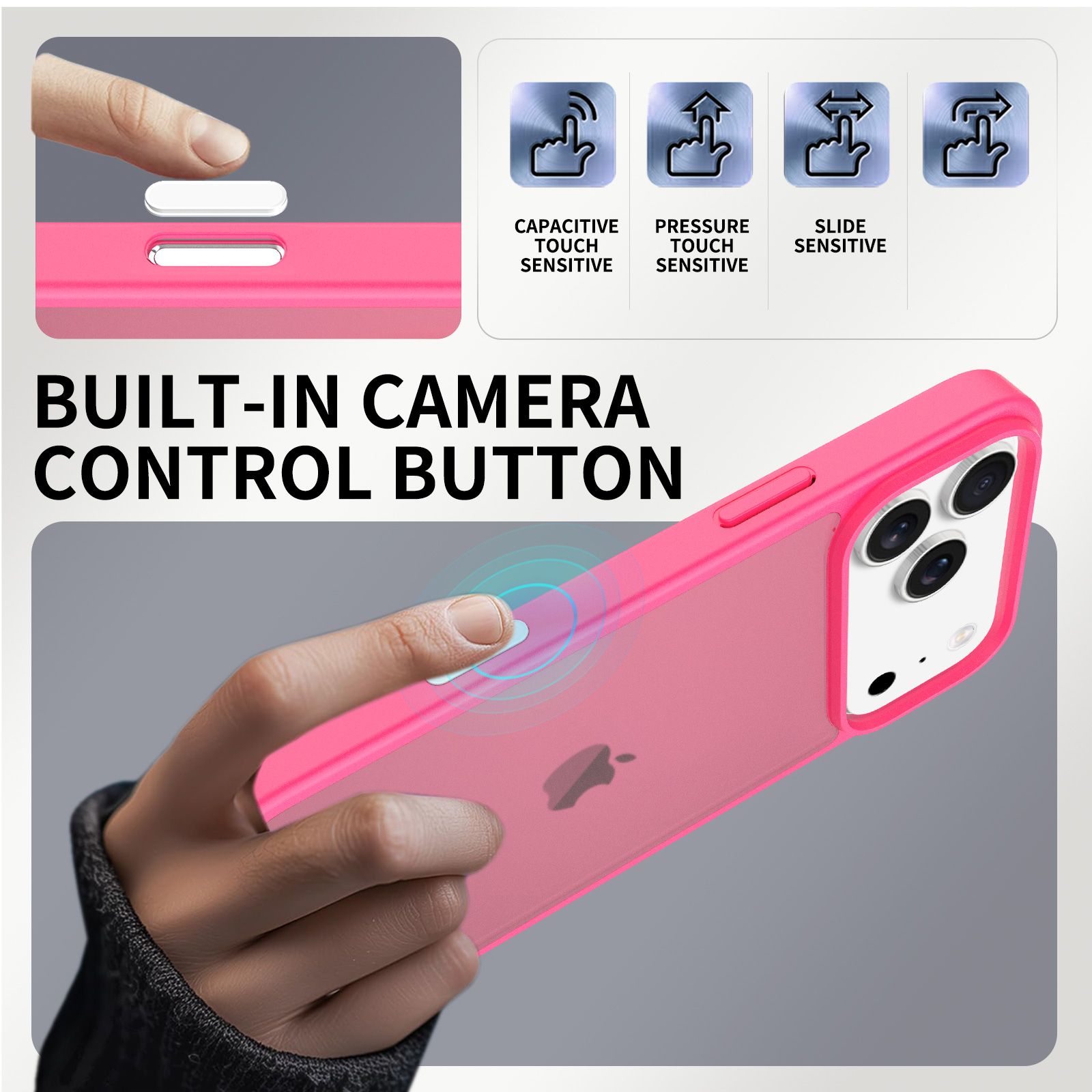 Pulse Translucent Matte Skin Feeling Case with Camera Action Button — 76