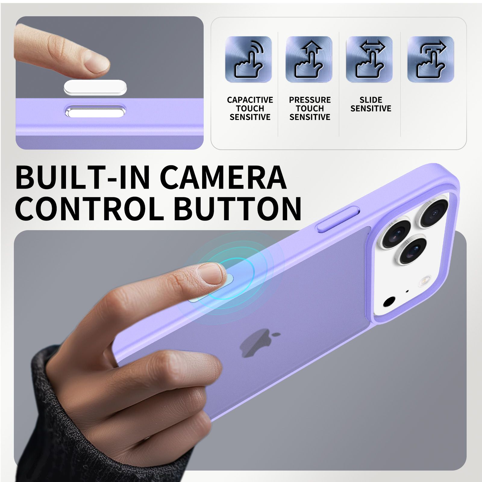 Pulse Translucent Matte Skin Feeling Case with Camera Action Button — 80
