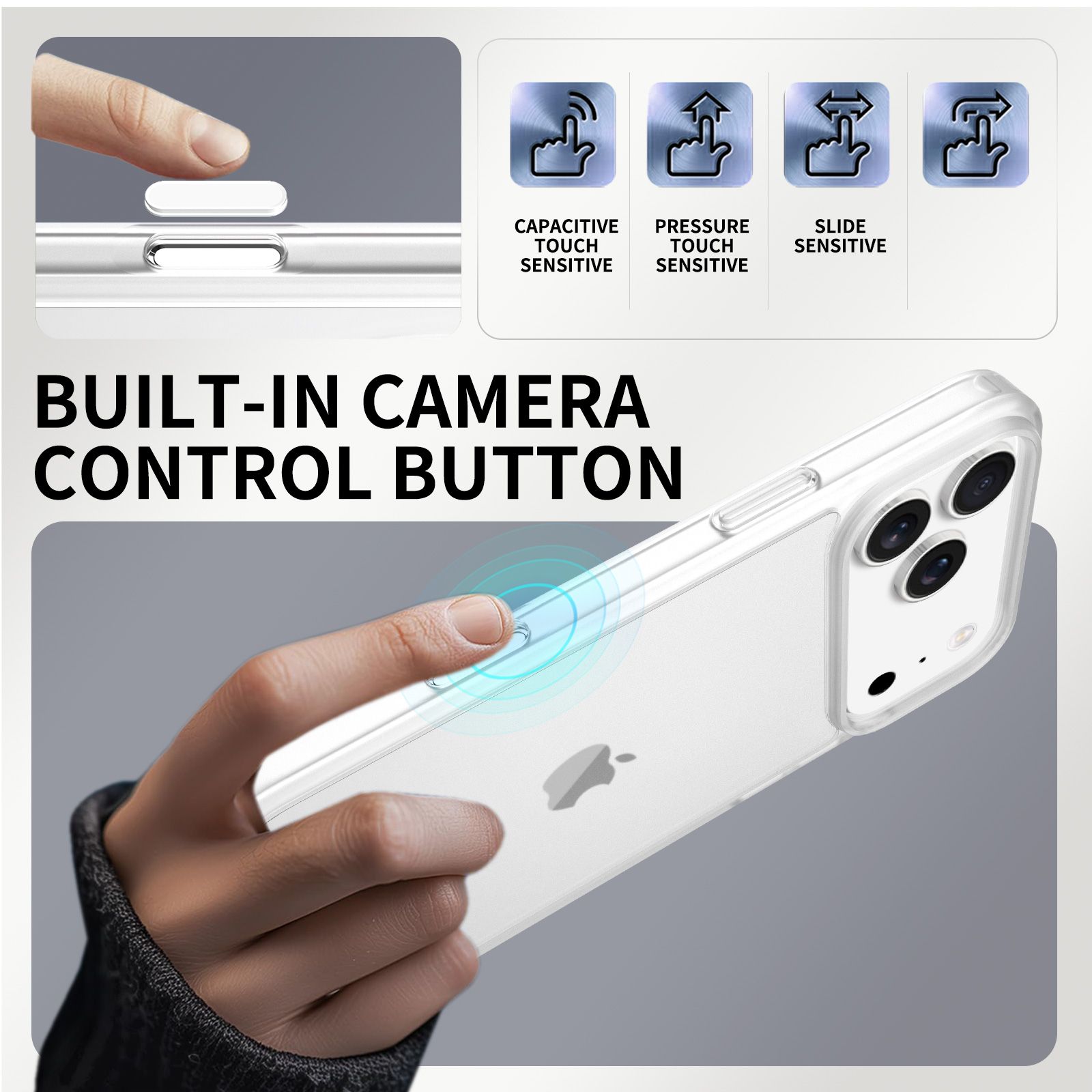 Pulse Translucent Matte Skin Feeling Case with Camera Action Button — 88