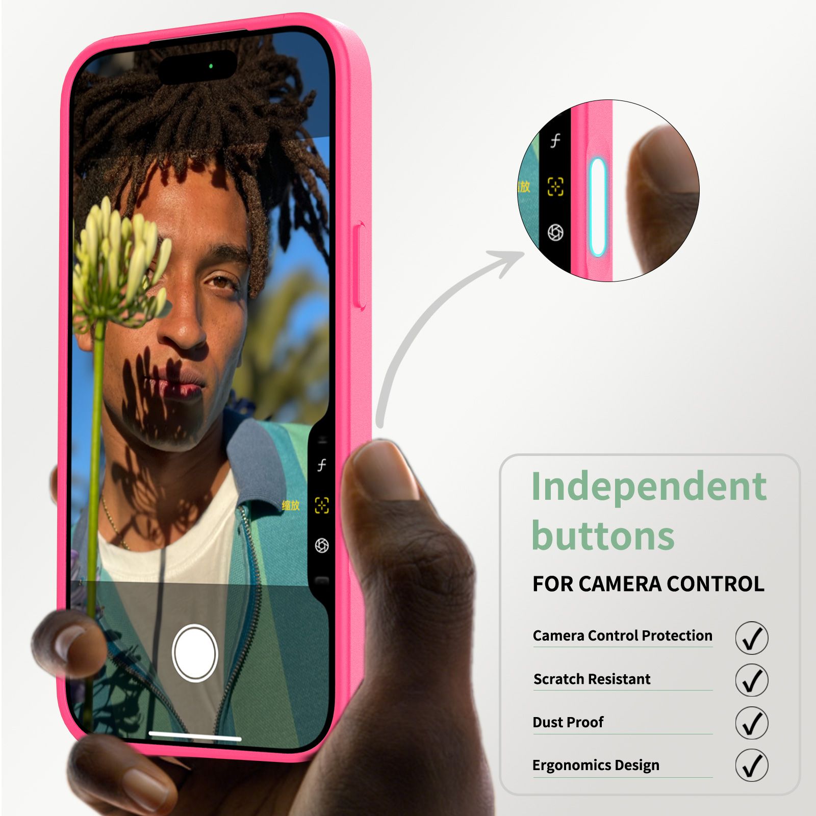 Pulse Translucent Matte Skin Feeling Case with Camera Action Button — 77
