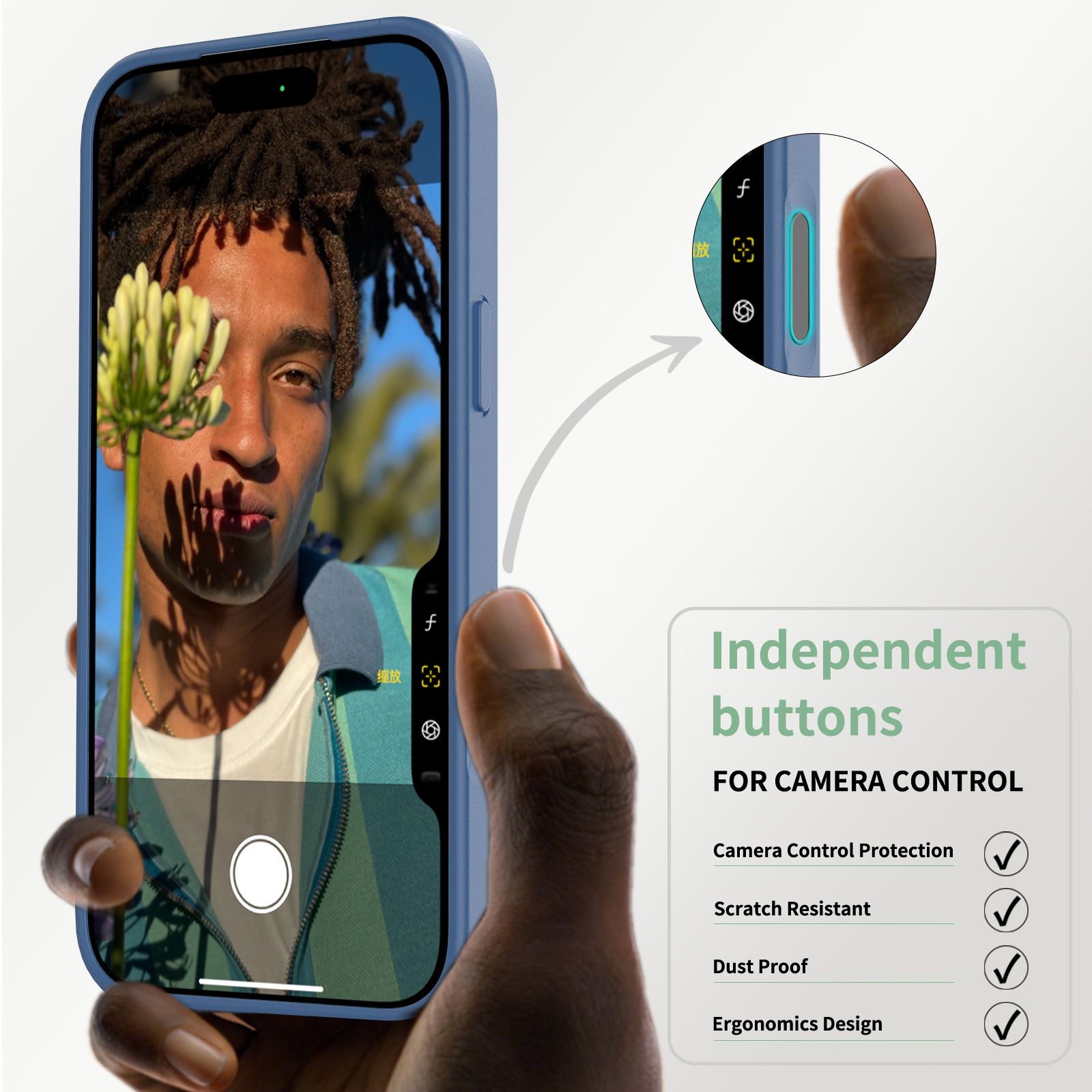 Pulse Translucent Matte Skin Feeling Case with Camera Action Button — 103