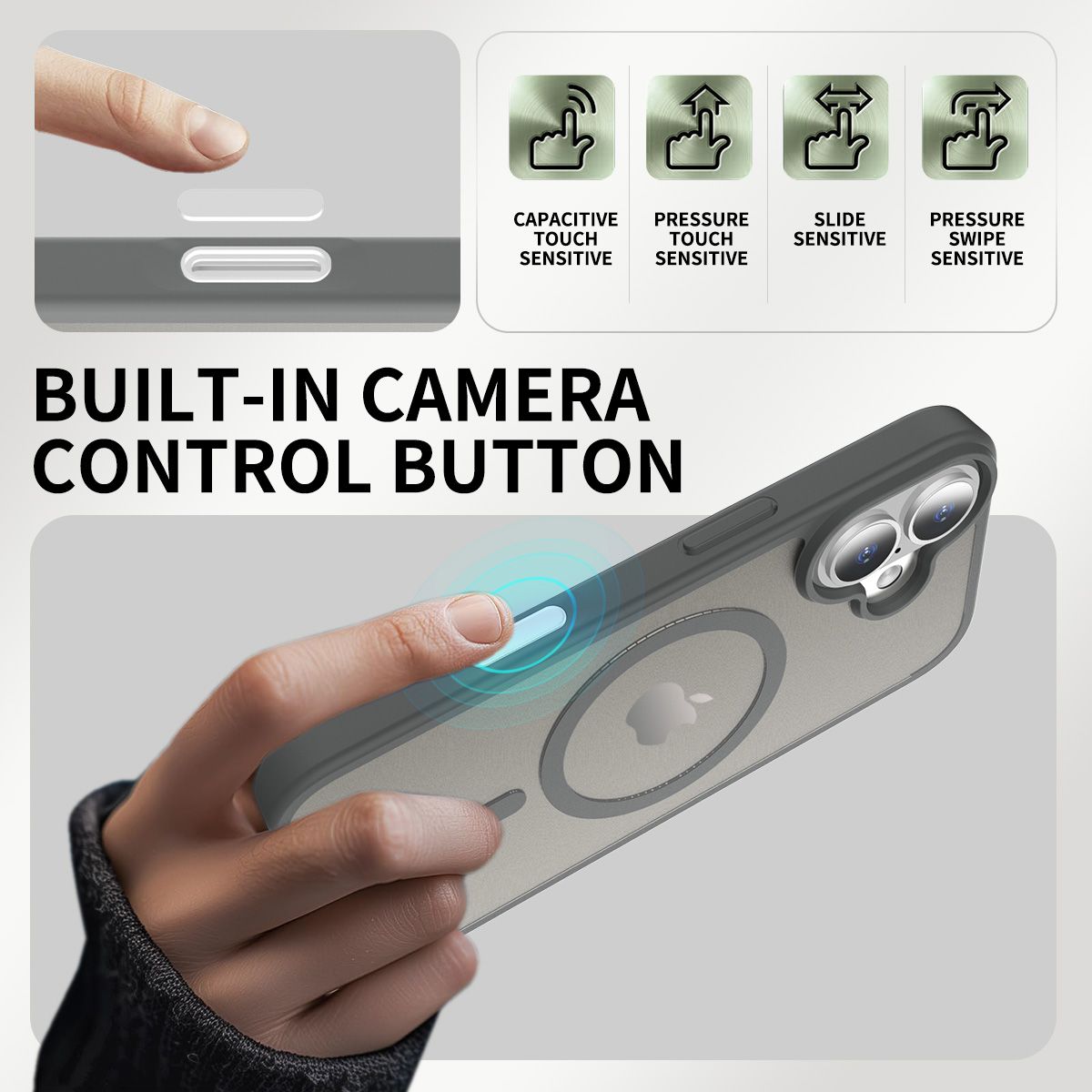 Pulse Translucent Matte Skin Feeling Case with Camera Action Button — 245