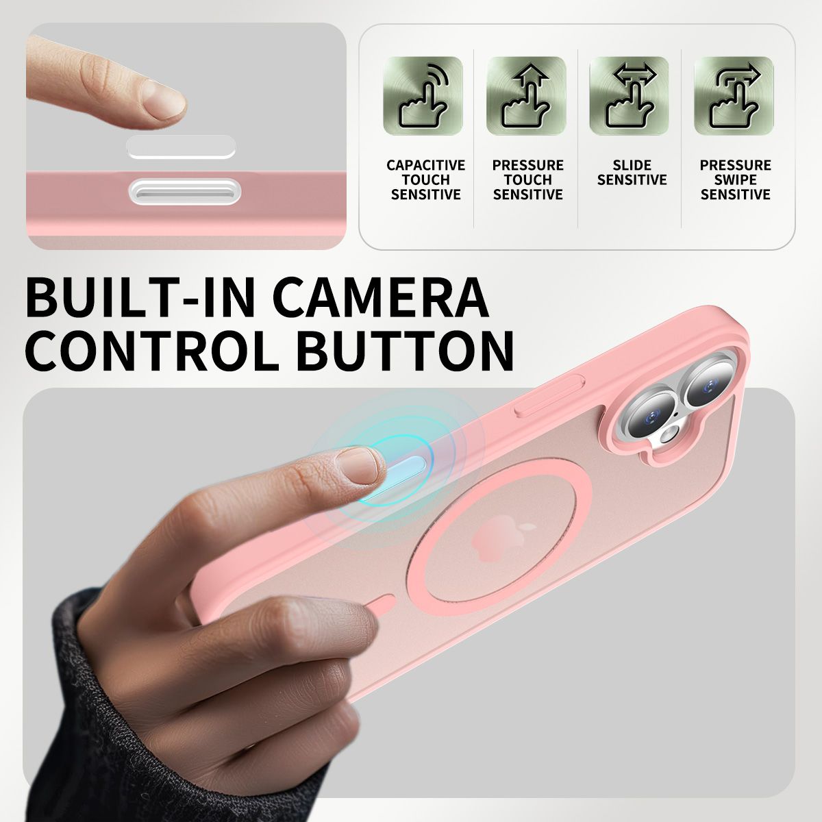Pulse Translucent Matte Skin Feeling Case with Camera Action Button — 259