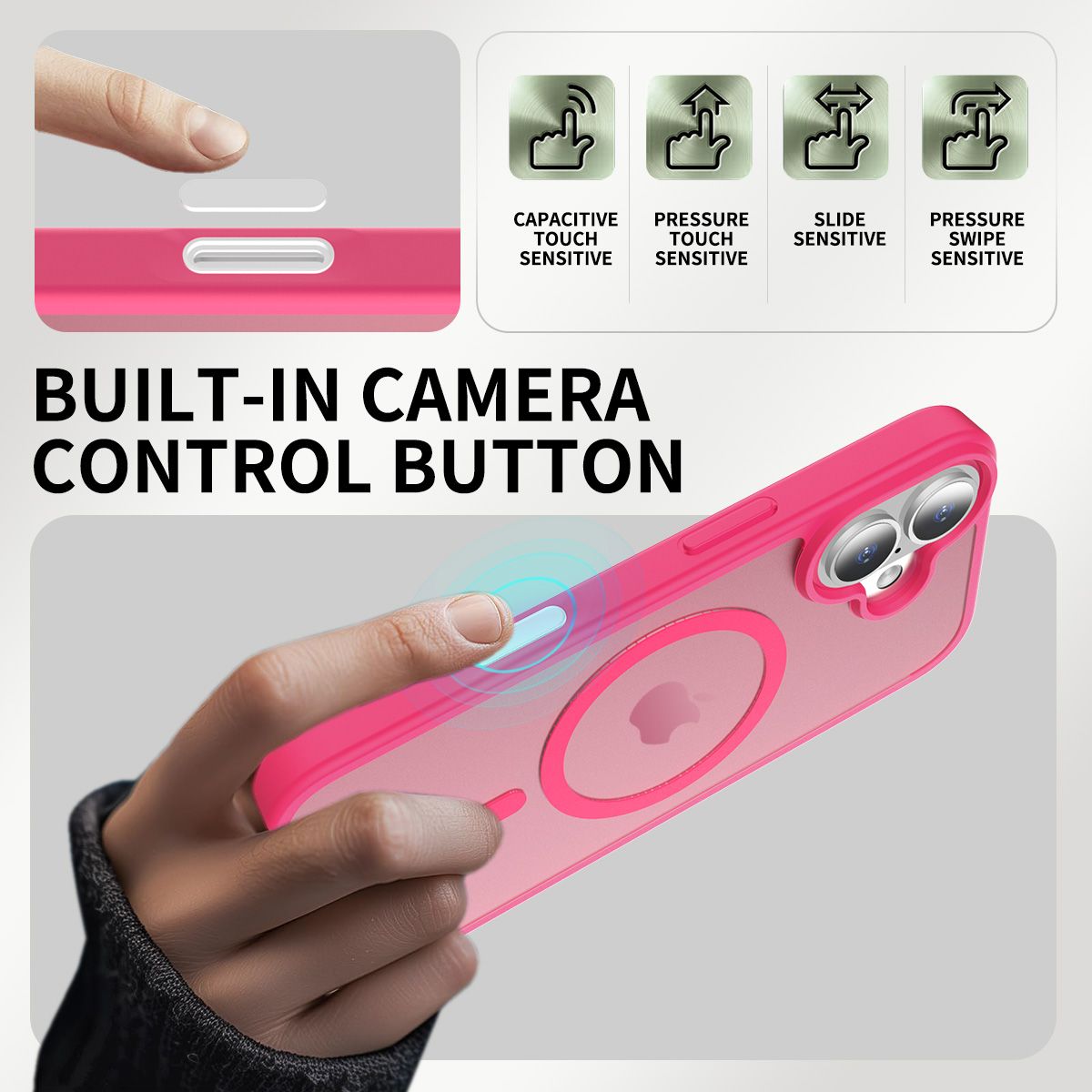 Pulse Translucent Matte Skin Feeling Case with Camera Action Button — 265