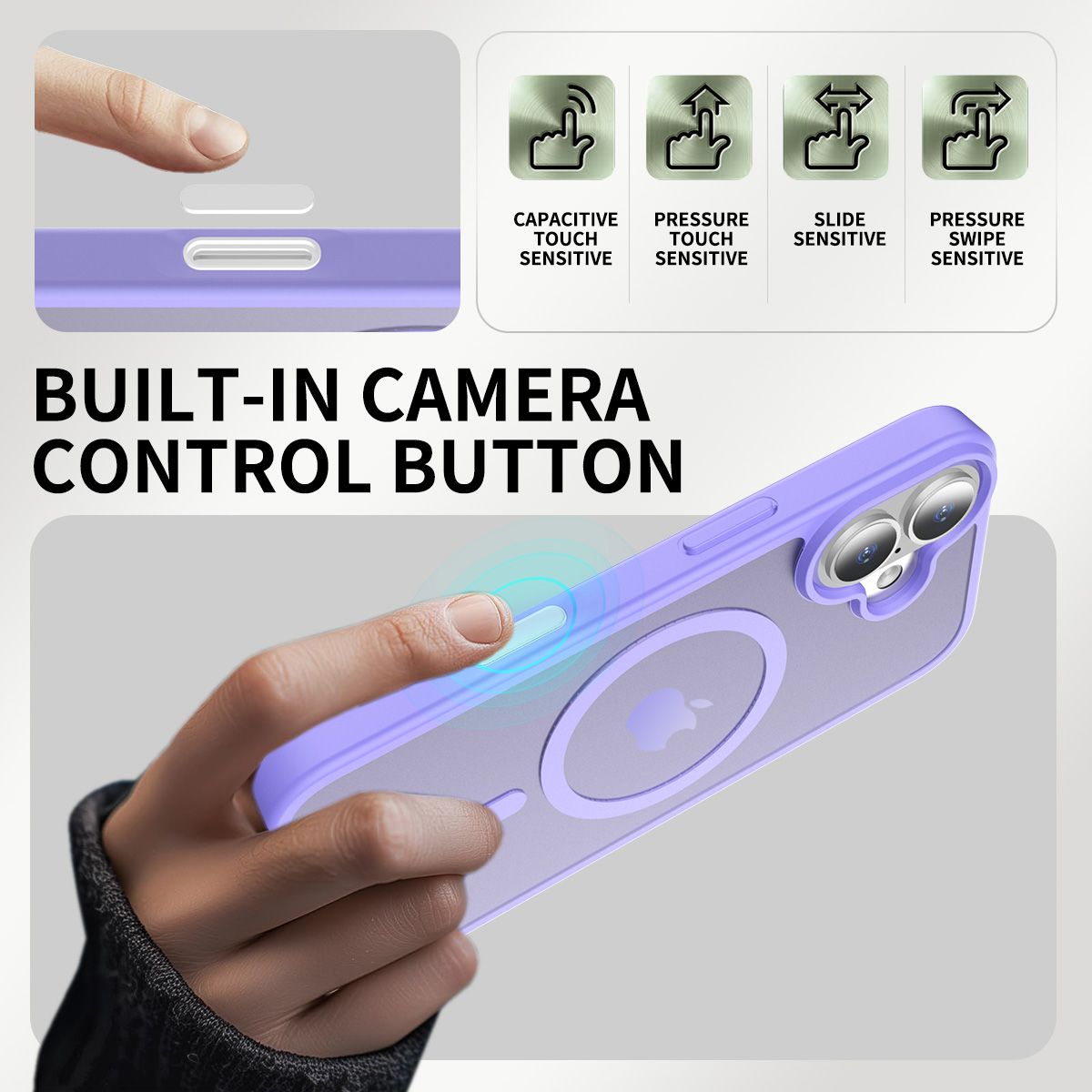 Pulse Translucent Matte Skin Feeling Case with Camera Action Button — 271