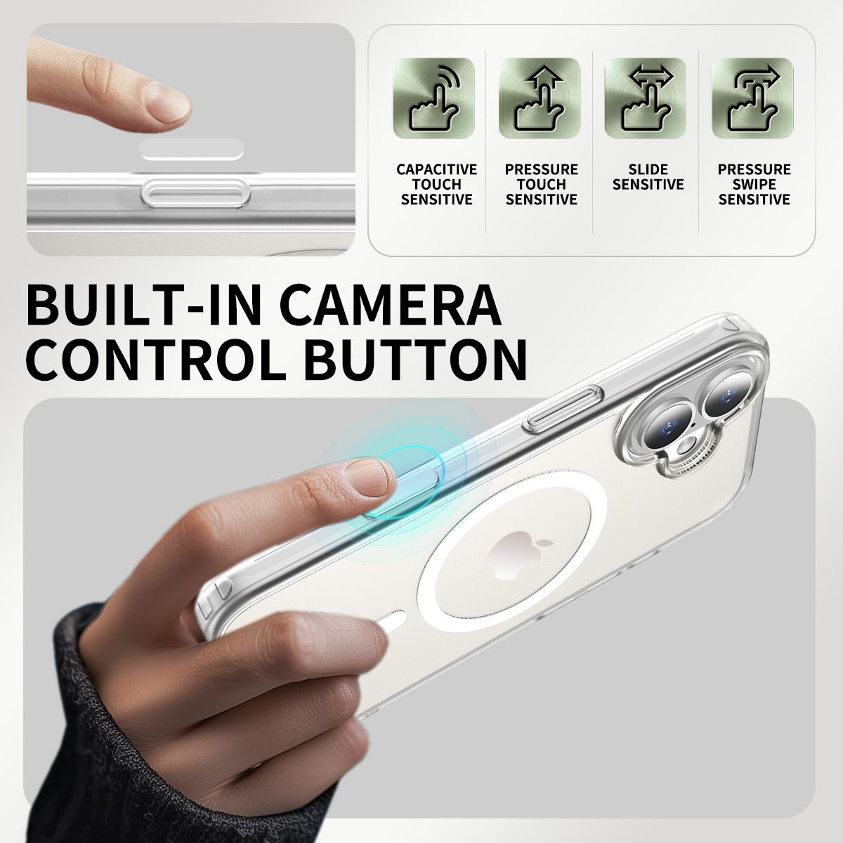 Pulse Translucent Matte Skin Feeling Case with Camera Action Button — 283