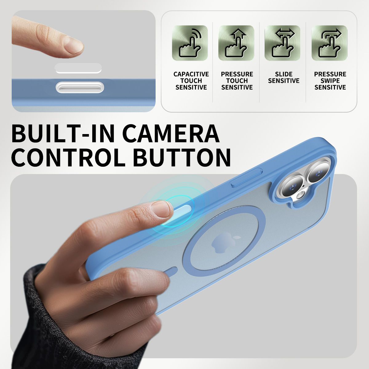 Pulse Translucent Matte Skin Feeling Case with Camera Action Button — 299