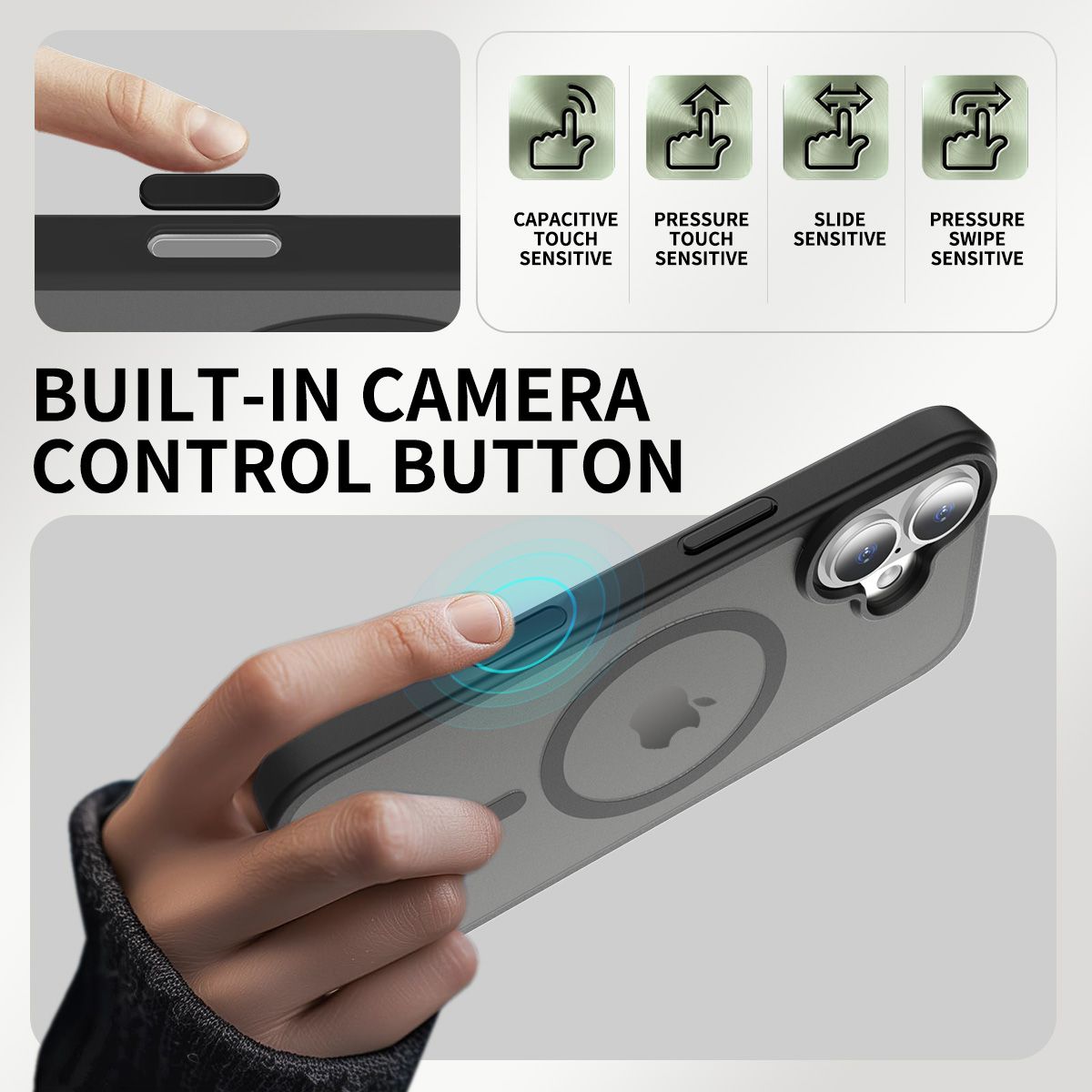 Pulse Translucent Matte Skin Feeling Case with Camera Action Button — 305