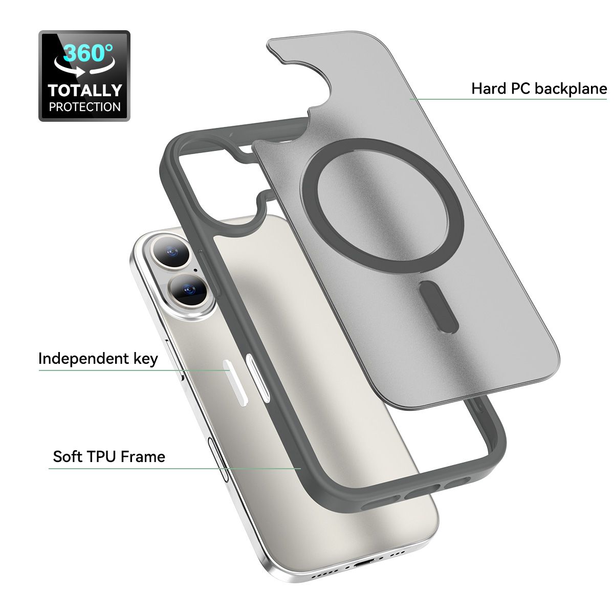 Pulse Translucent Matte Skin Feeling Case with Camera Action Button — 246