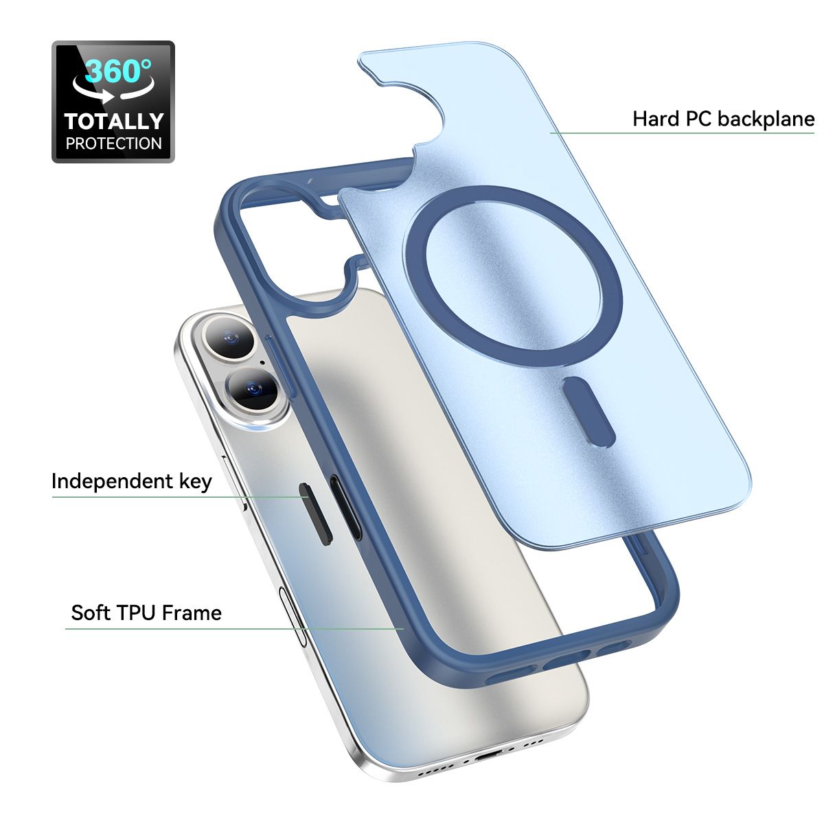 Pulse Translucent Matte Skin Feeling Case with Camera Action Button — 289