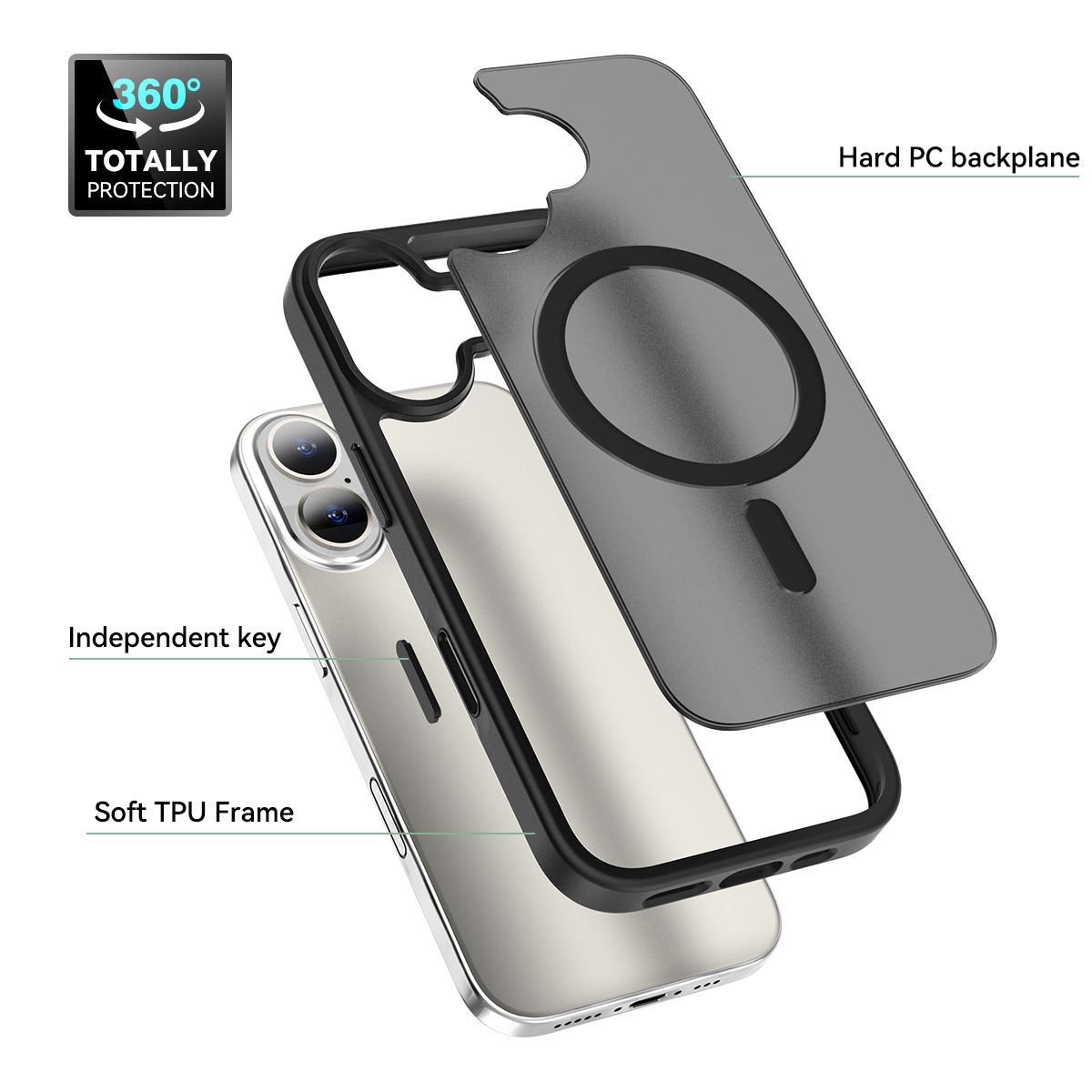 Pulse Translucent Matte Skin Feeling Case with Camera Action Button — 306