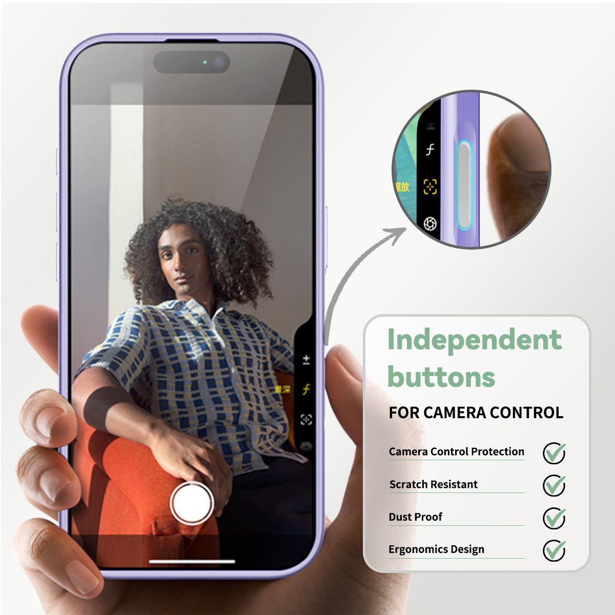 Pulse Translucent Matte Skin Feeling Case with Camera Action Button — 273