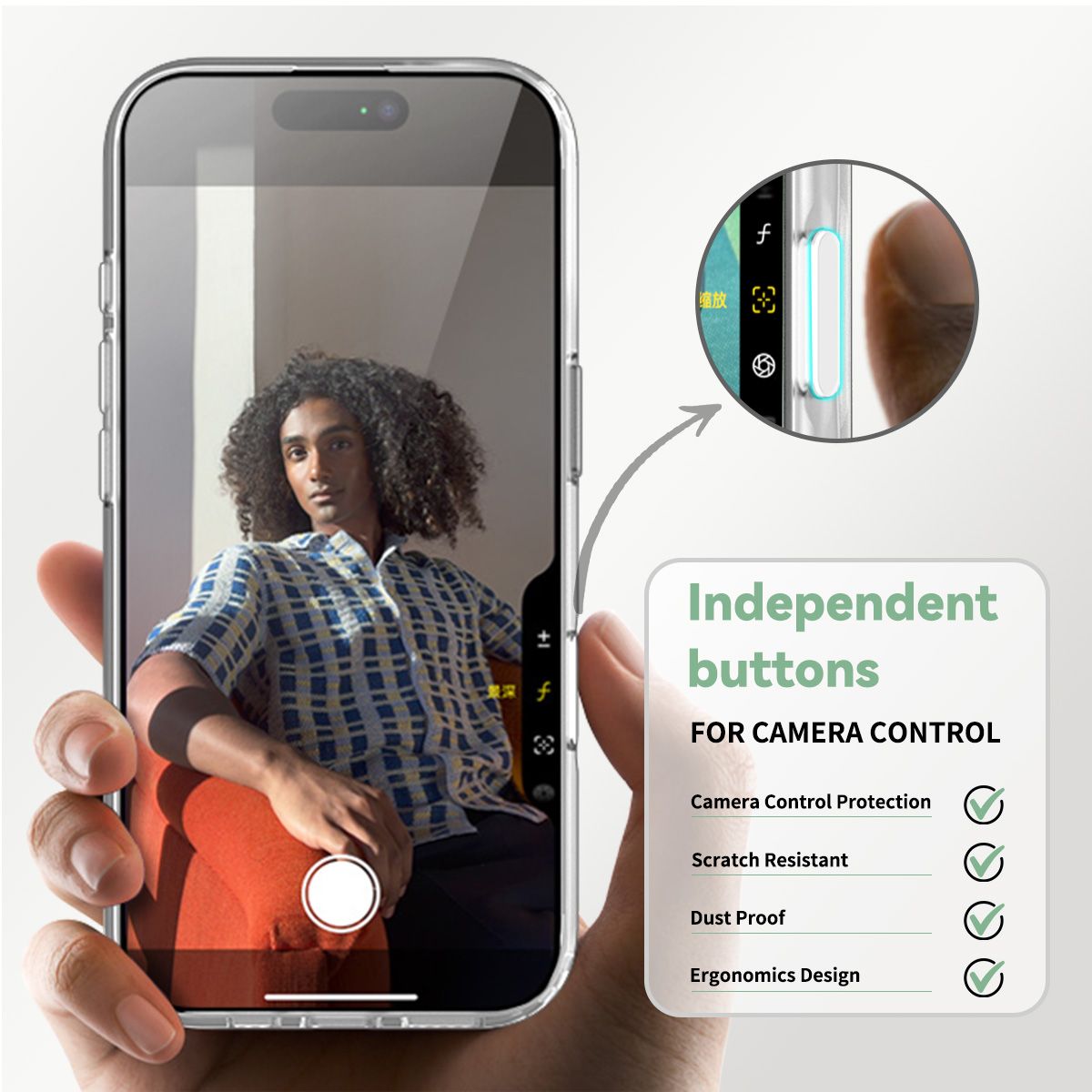 Pulse Translucent Matte Skin Feeling Case with Camera Action Button — 285