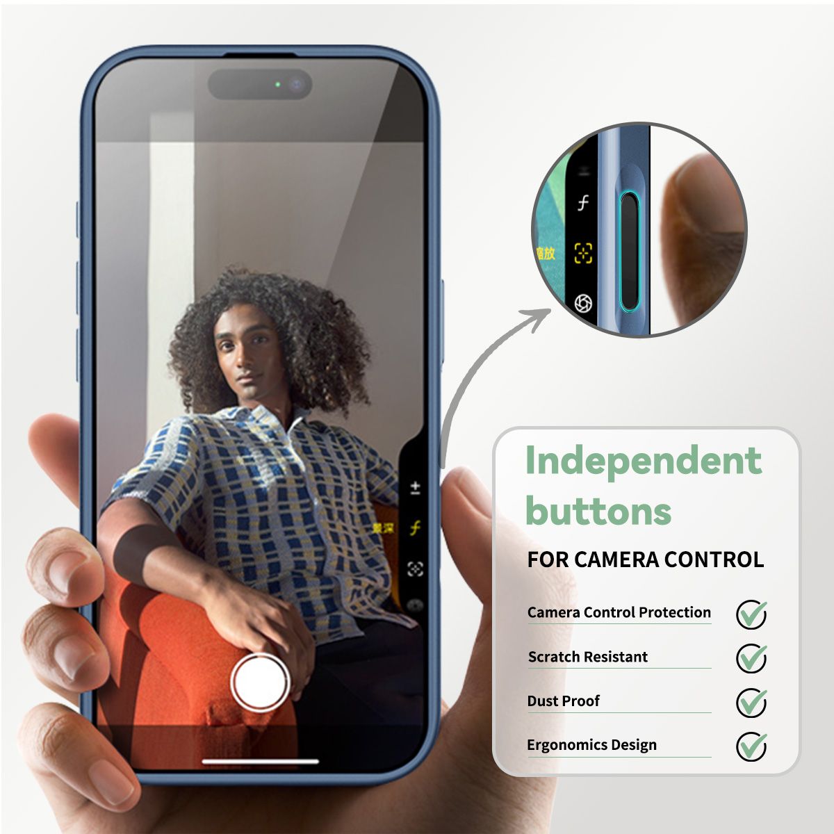 Pulse Translucent Matte Skin Feeling Case with Camera Action Button — 290