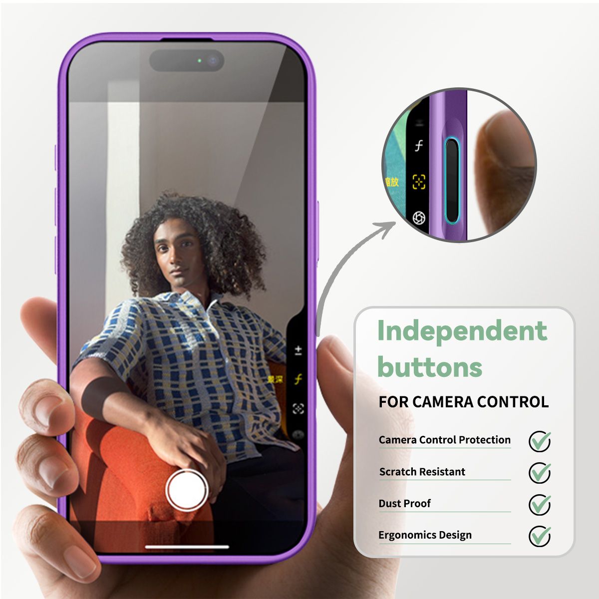 Pulse Translucent Matte Skin Feeling Case with Camera Action Button — 295