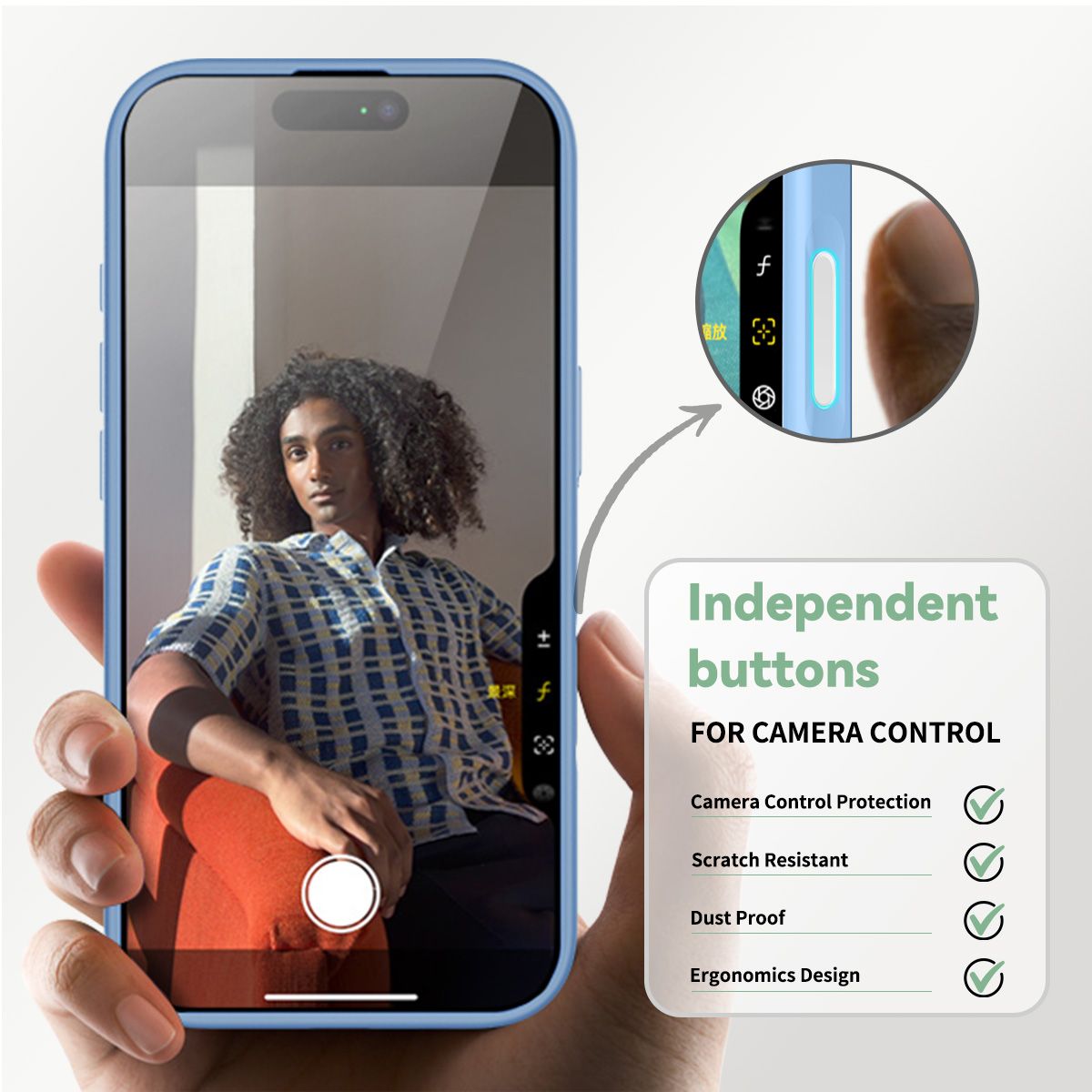 Pulse Translucent Matte Skin Feeling Case with Camera Action Button — 301