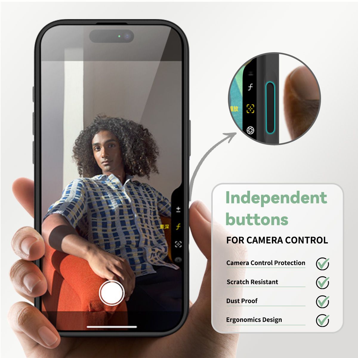 Pulse Translucent Matte Skin Feeling Case with Camera Action Button — 307