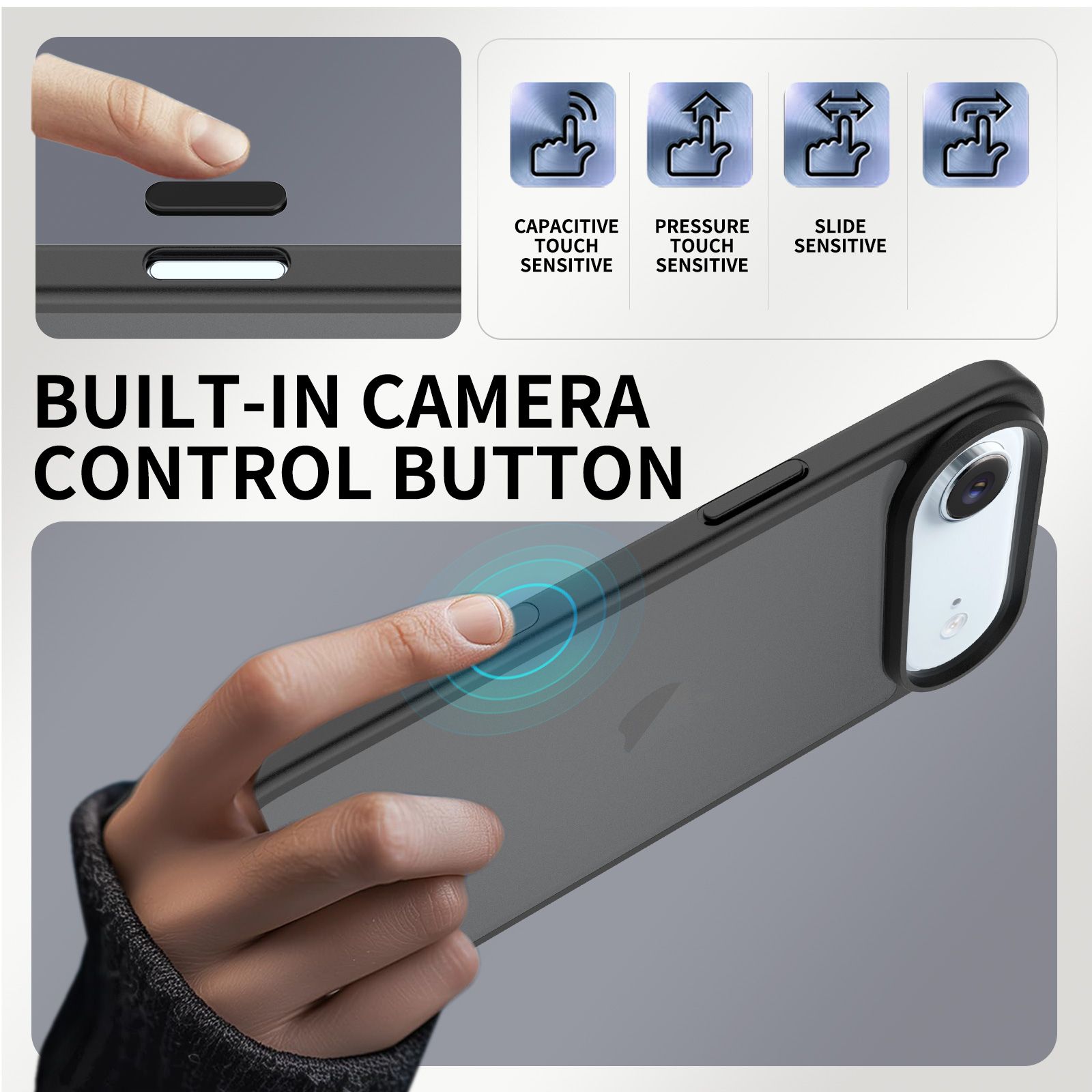 Pulse Translucent Matte Skin Feeling Case with Camera Action Button — 184