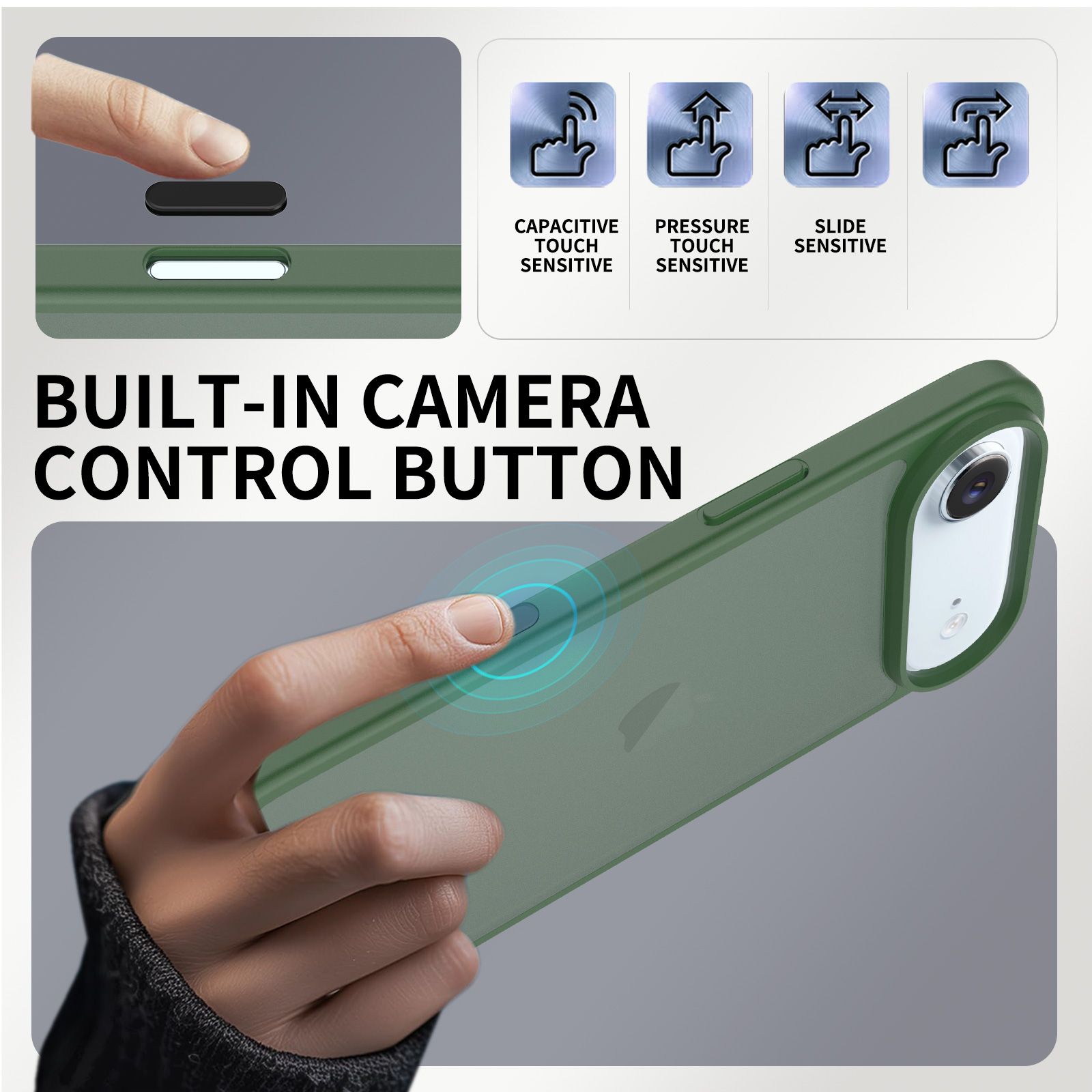 Pulse Translucent Matte Skin Feeling Case with Camera Action Button — 190