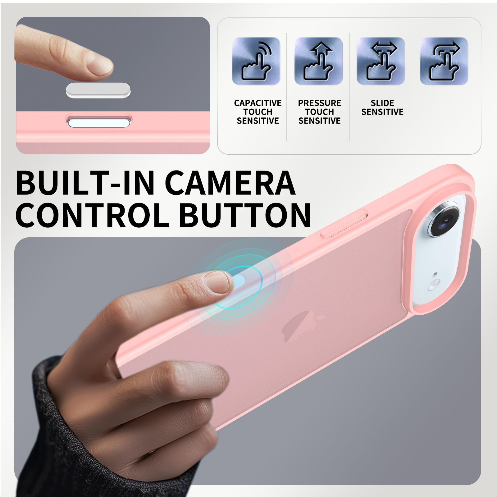 Pulse Translucent Matte Skin Feeling Case with Camera Action Button — 194