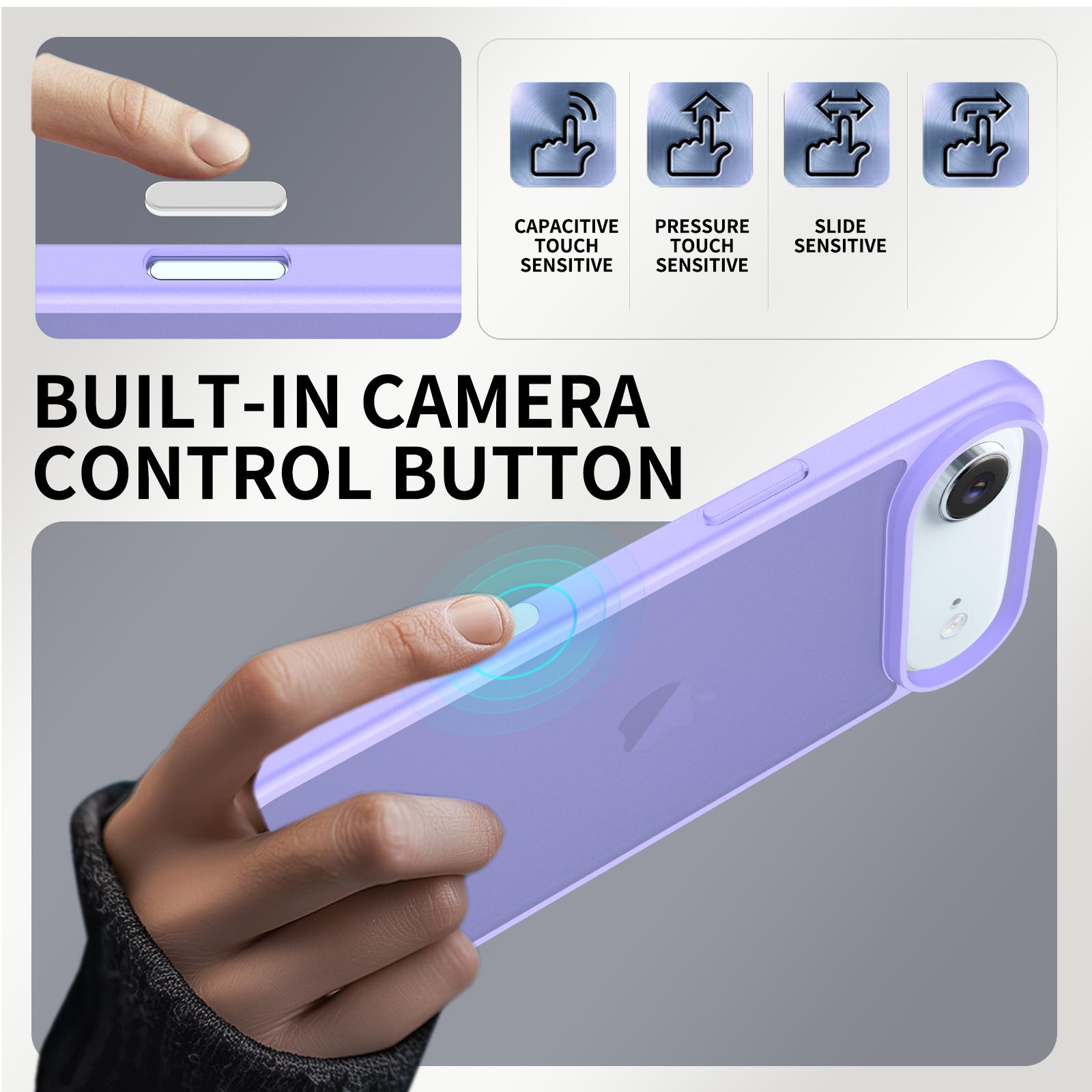 Pulse Translucent Matte Skin Feeling Case with Camera Action Button — 202