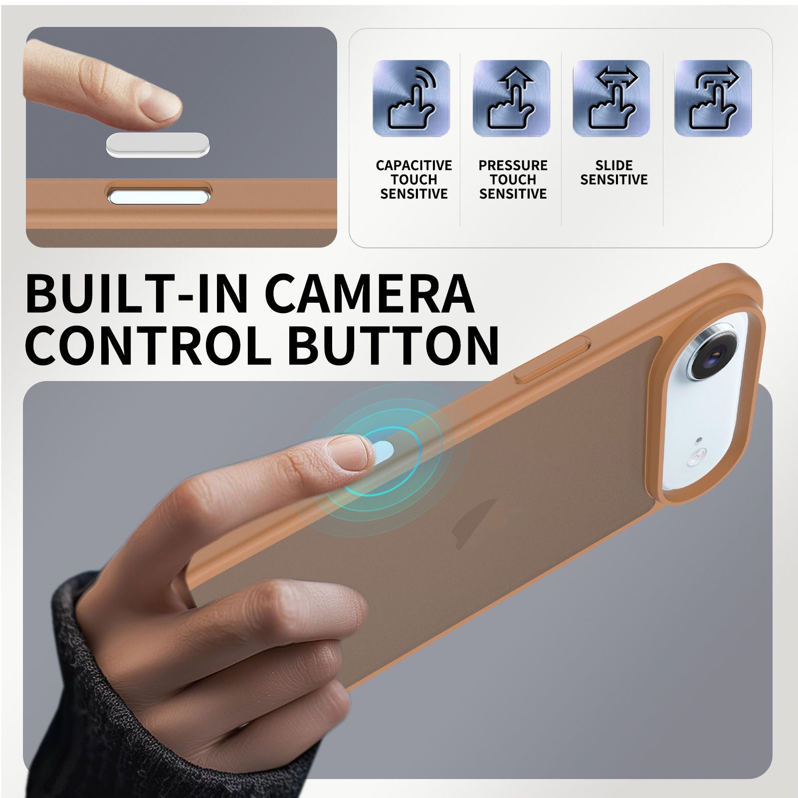 Pulse Translucent Matte Skin Feeling Case with Camera Action Button — 206