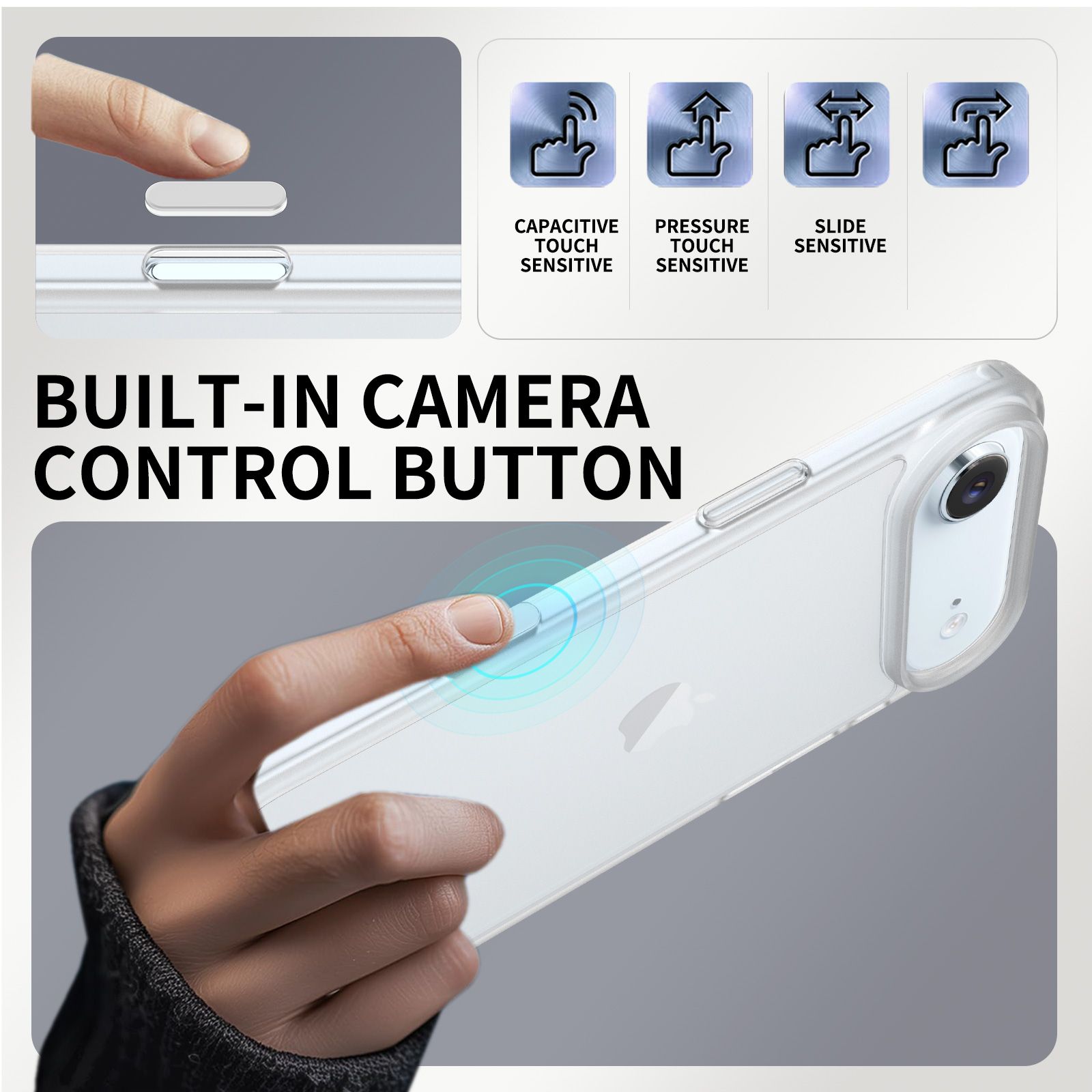 Pulse Translucent Matte Skin Feeling Case with Camera Action Button — 210