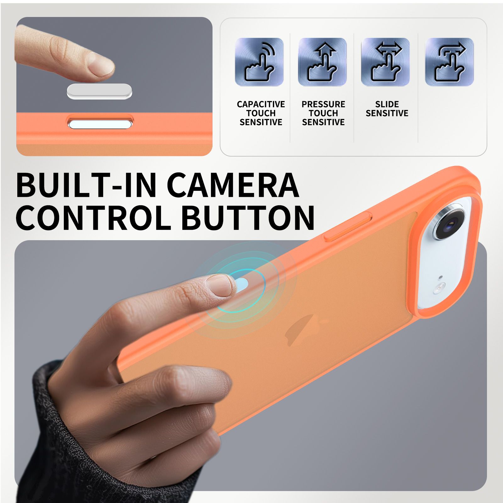 Pulse Translucent Matte Skin Feeling Case with Camera Action Button — 217