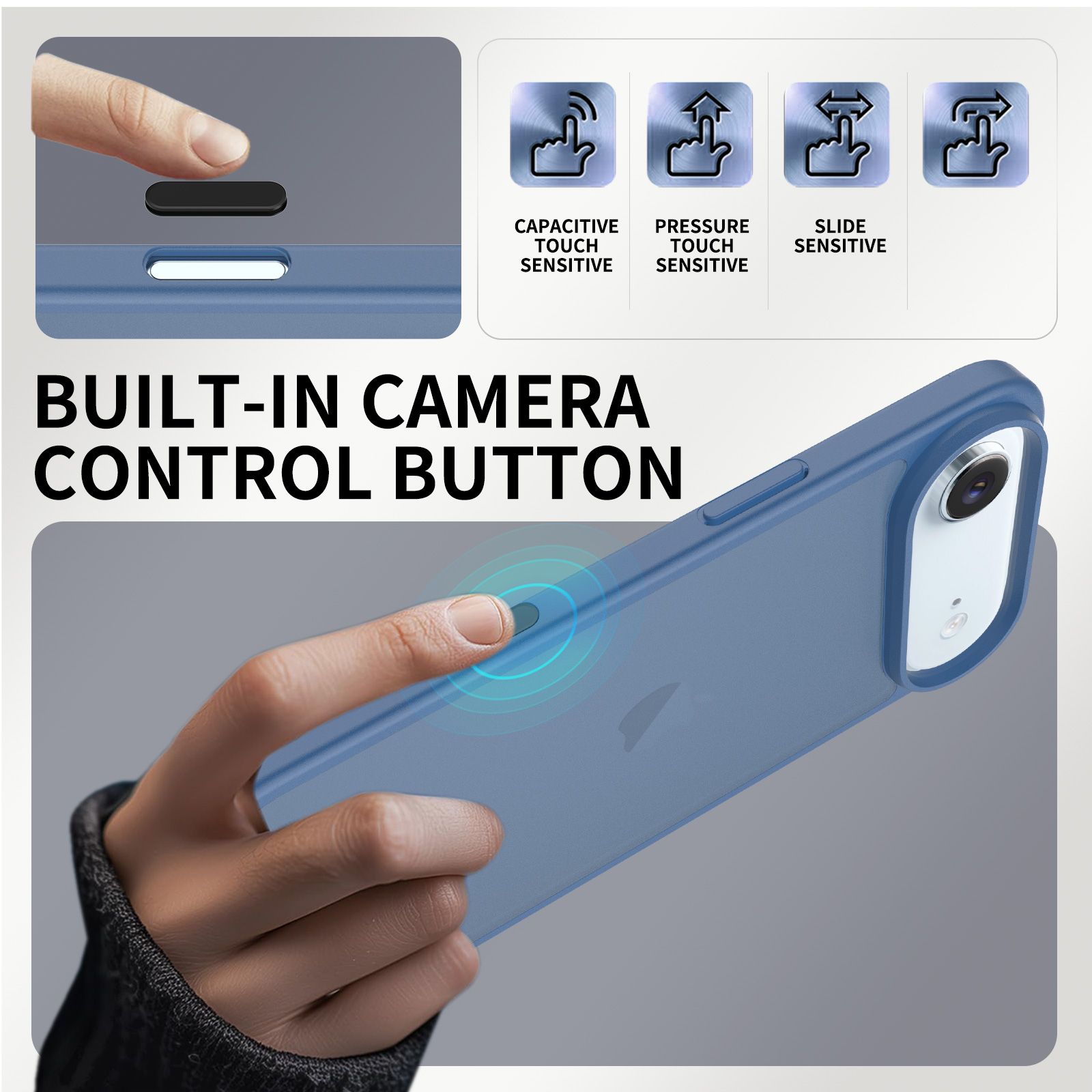 Pulse Translucent Matte Skin Feeling Case with Camera Action Button — 224
