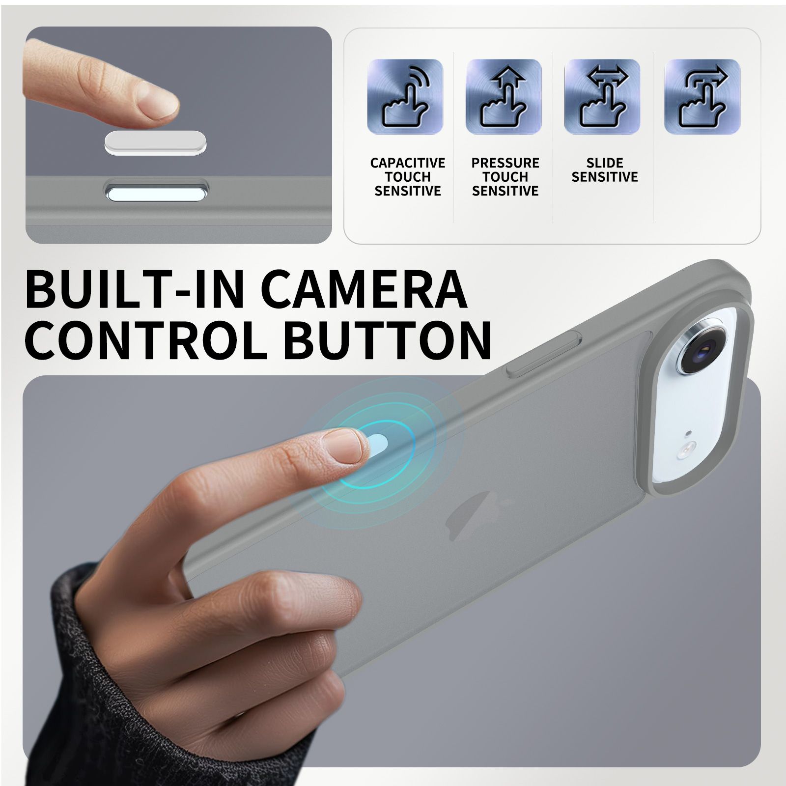 Pulse Translucent Matte Skin Feeling Case with Camera Action Button — 228