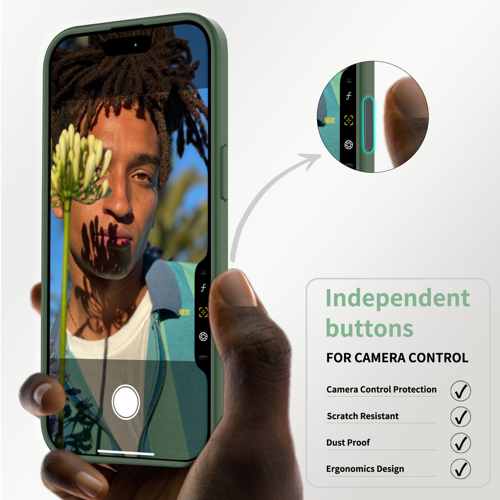 Pulse Translucent Matte Skin Feeling Case with Camera Action Button — 191
