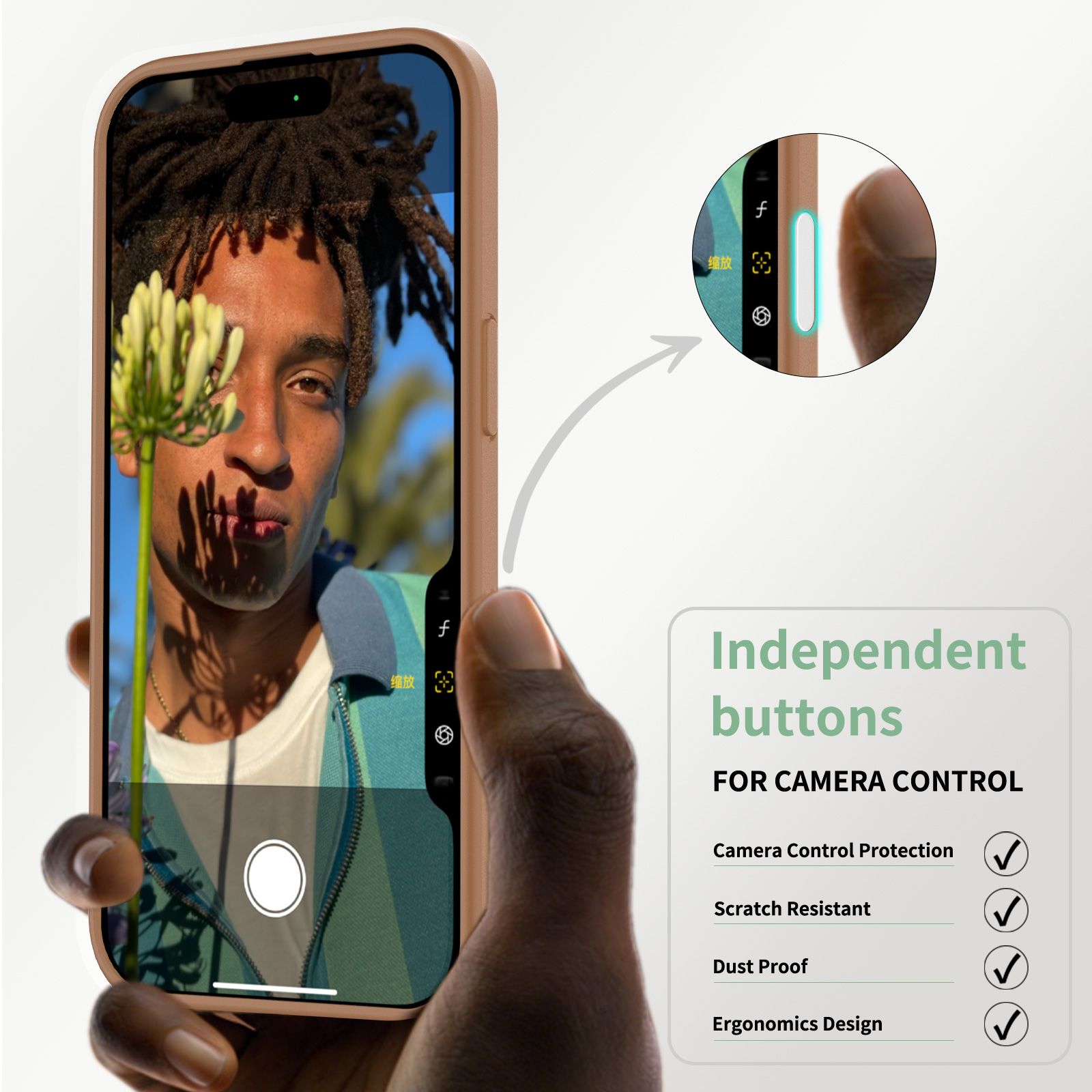 Pulse Translucent Matte Skin Feeling Case with Camera Action Button — 207