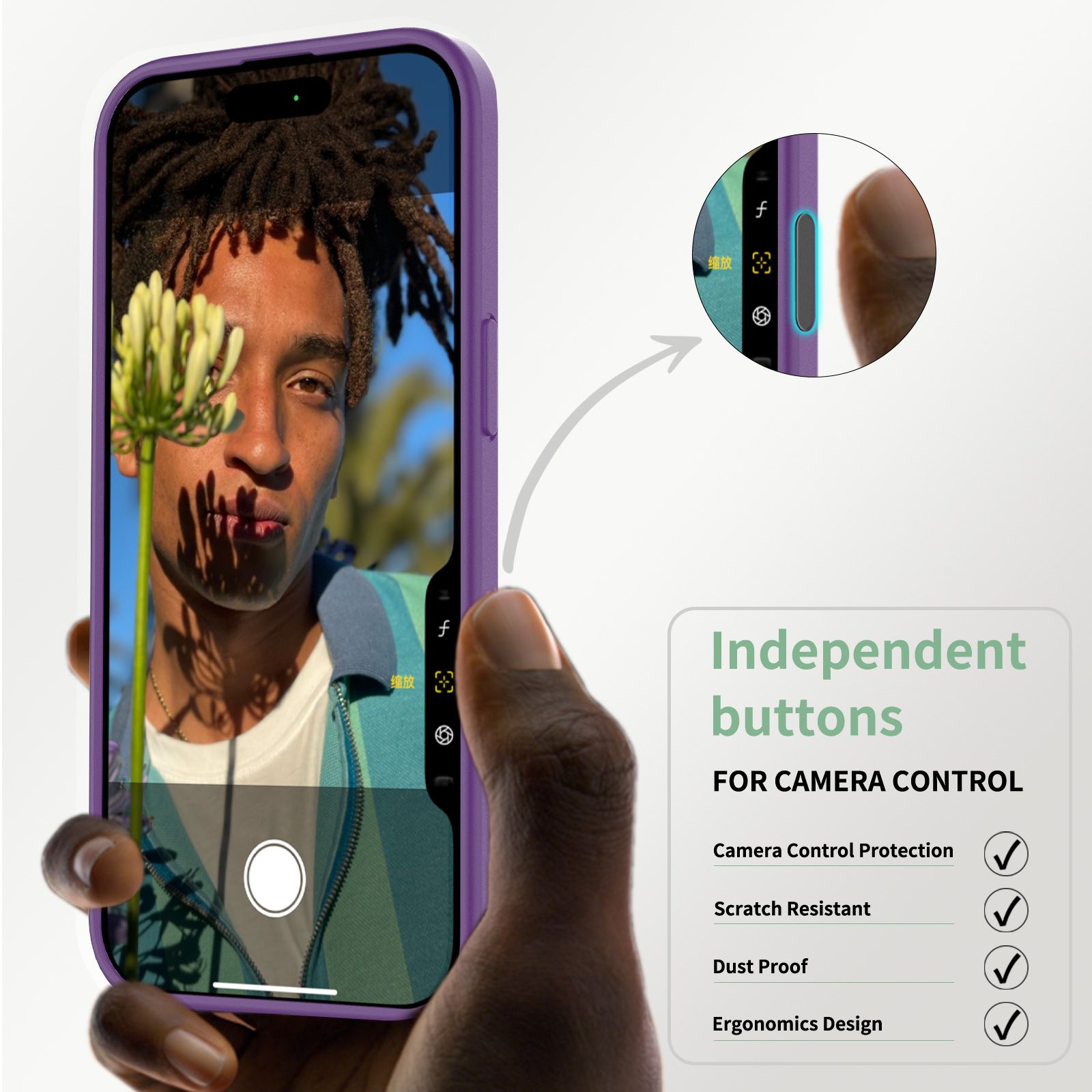 Pulse Translucent Matte Skin Feeling Case with Camera Action Button — 221