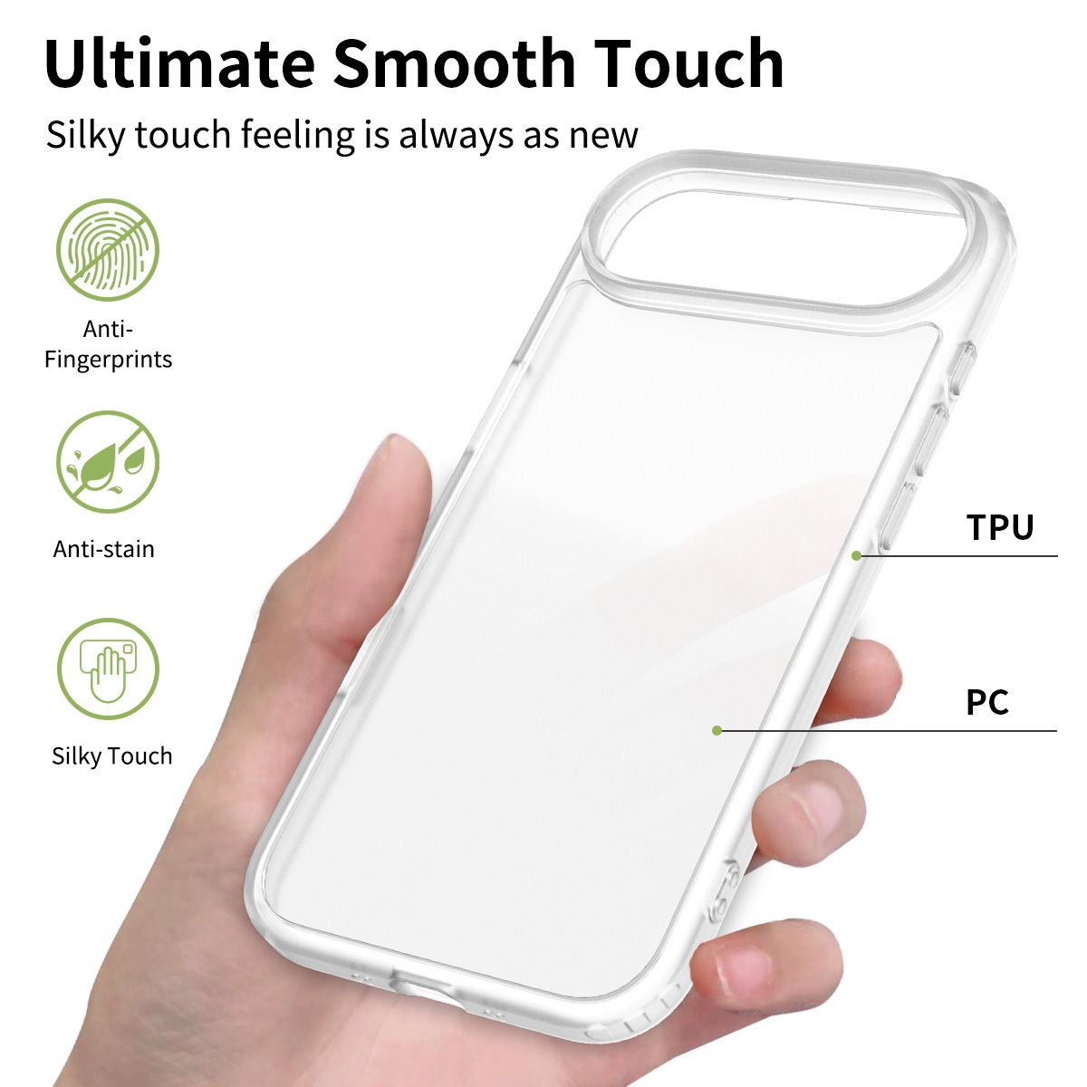 Pulse Translucent Matte Skin Feeling Case with Camera Action Button — 213