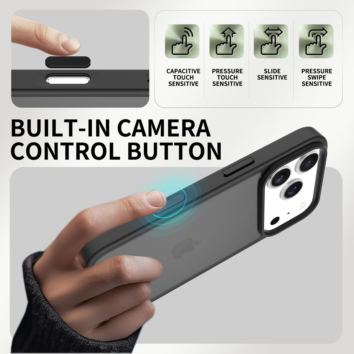 Pulse Translucent Matte Skin Feeling Case with Camera Action Button — 122