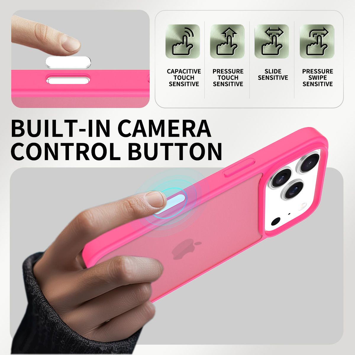 Pulse Translucent Matte Skin Feeling Case with Camera Action Button — 136