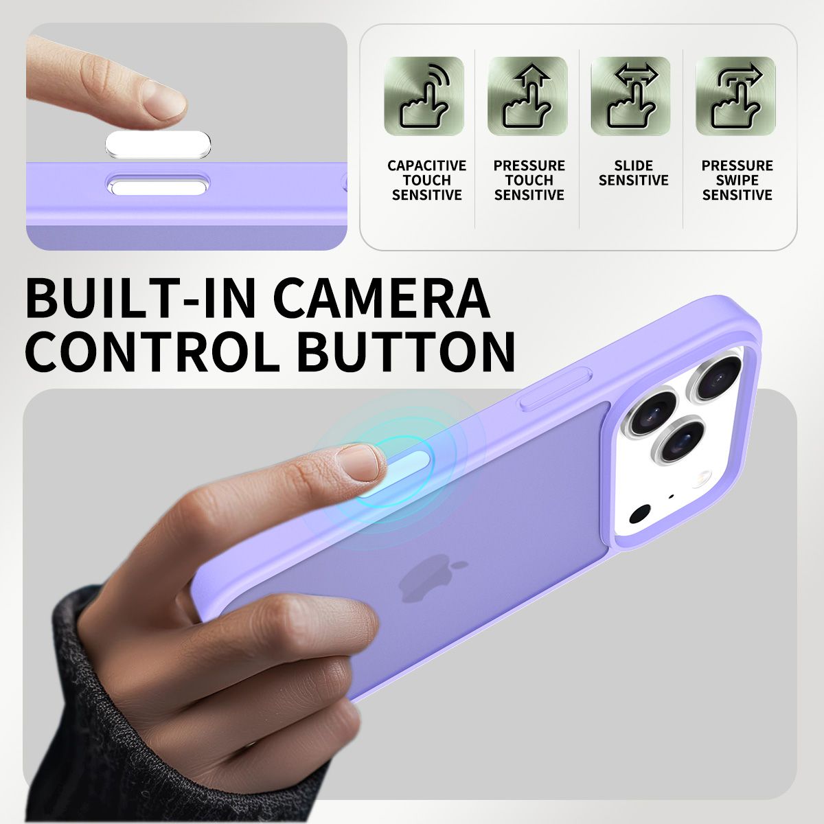Pulse Translucent Matte Skin Feeling Case with Camera Action Button — 140