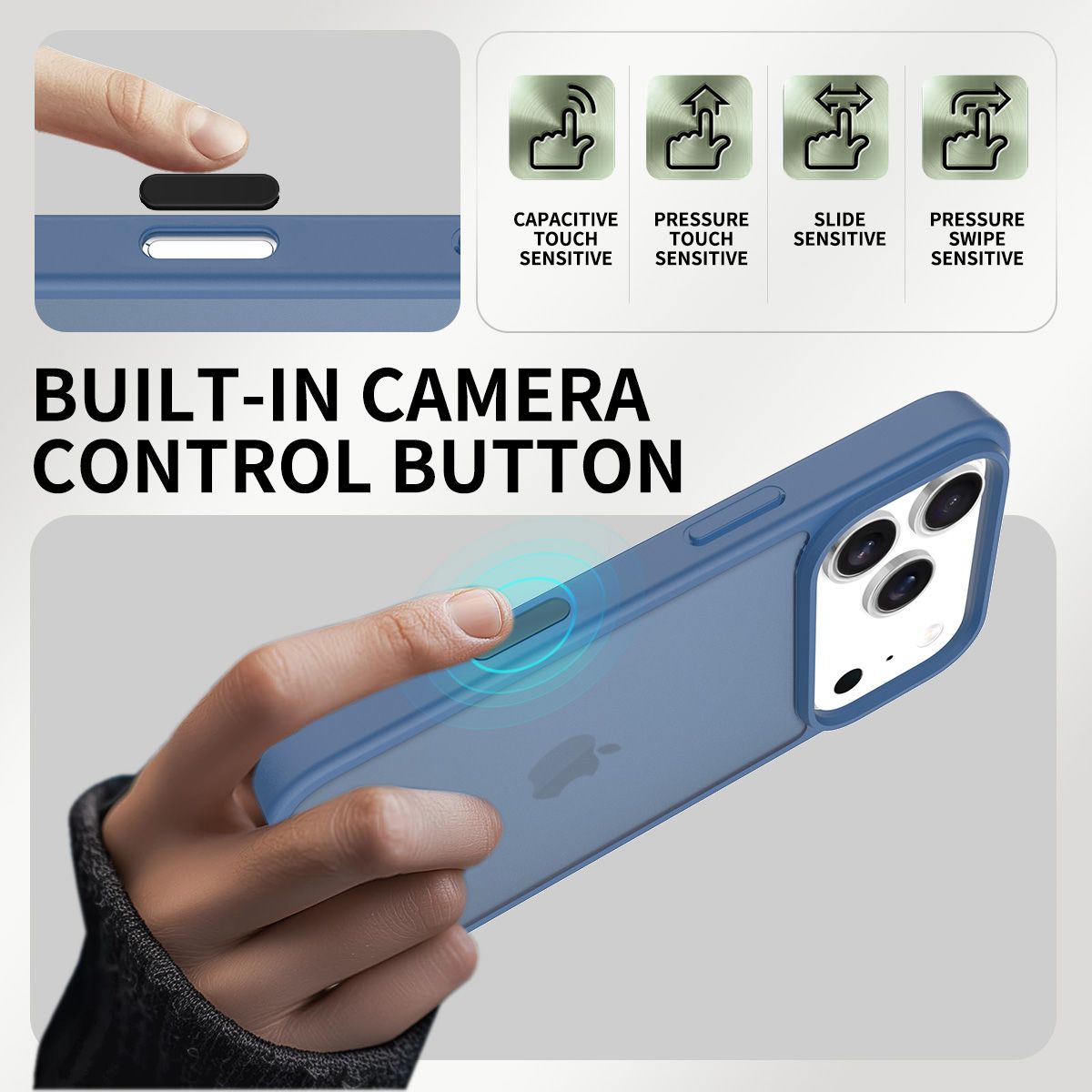 Pulse Translucent Matte Skin Feeling Case with Camera Action Button — 178
