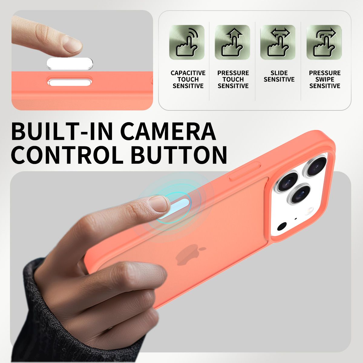 Pulse Translucent Matte Skin Feeling Case with Camera Action Button — 156