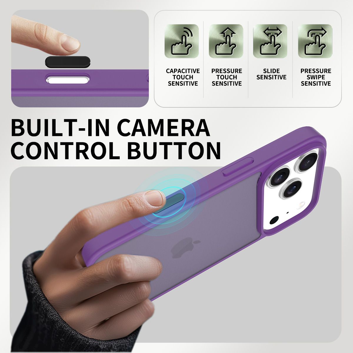 Pulse Translucent Matte Skin Feeling Case with Camera Action Button — 180