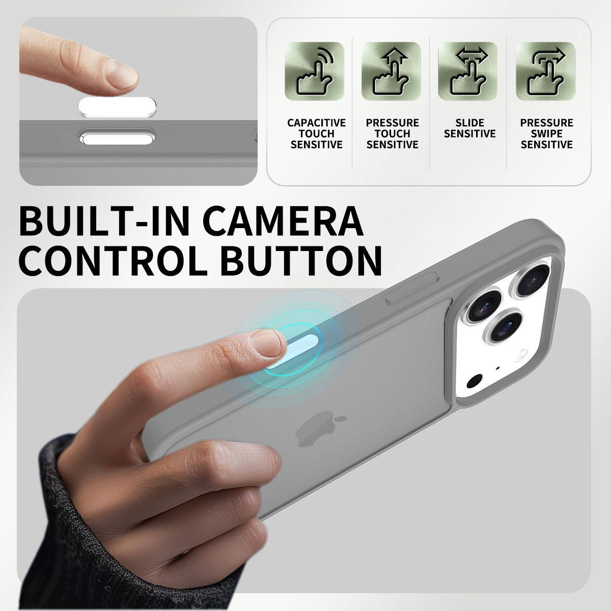 Pulse Translucent Matte Skin Feeling Case with Camera Action Button — 168