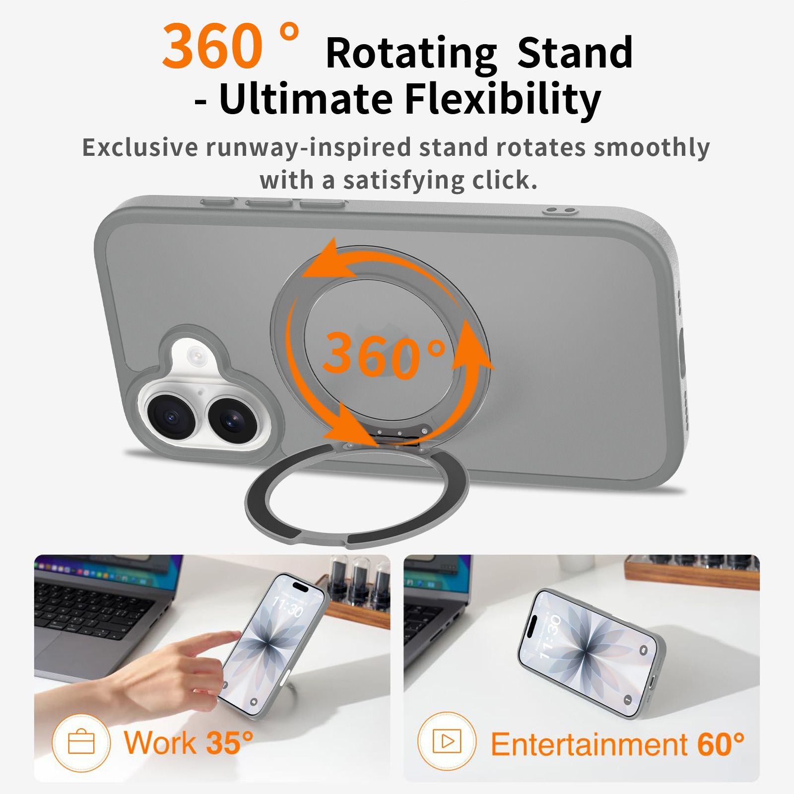 Pulse Translucent Matte Skin Feeling Case with Camera Action Button — 362