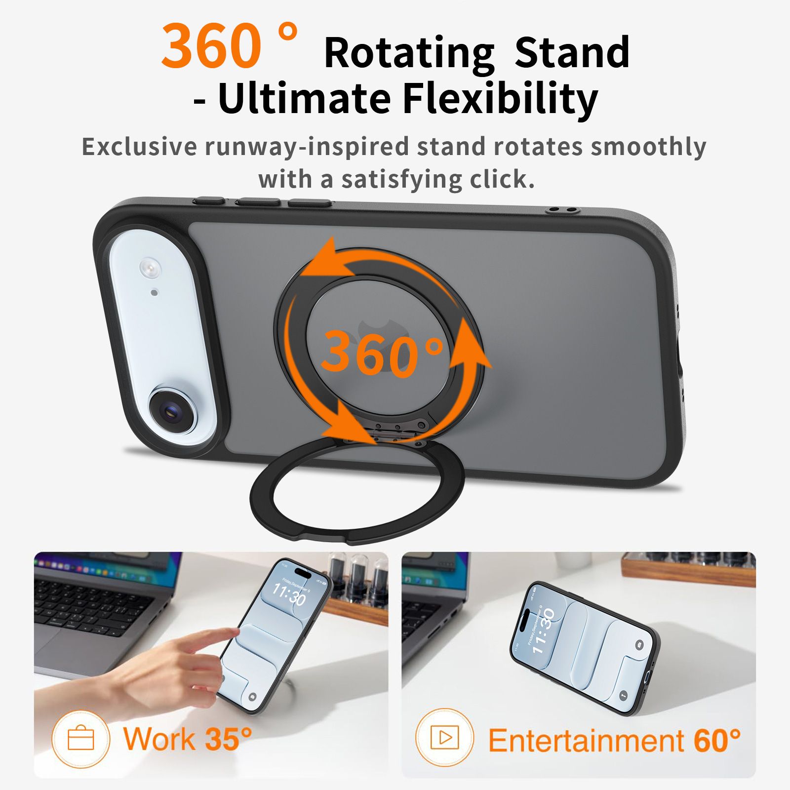 Pulse Translucent Matte Skin Feeling Case with Camera Action Button — 379
