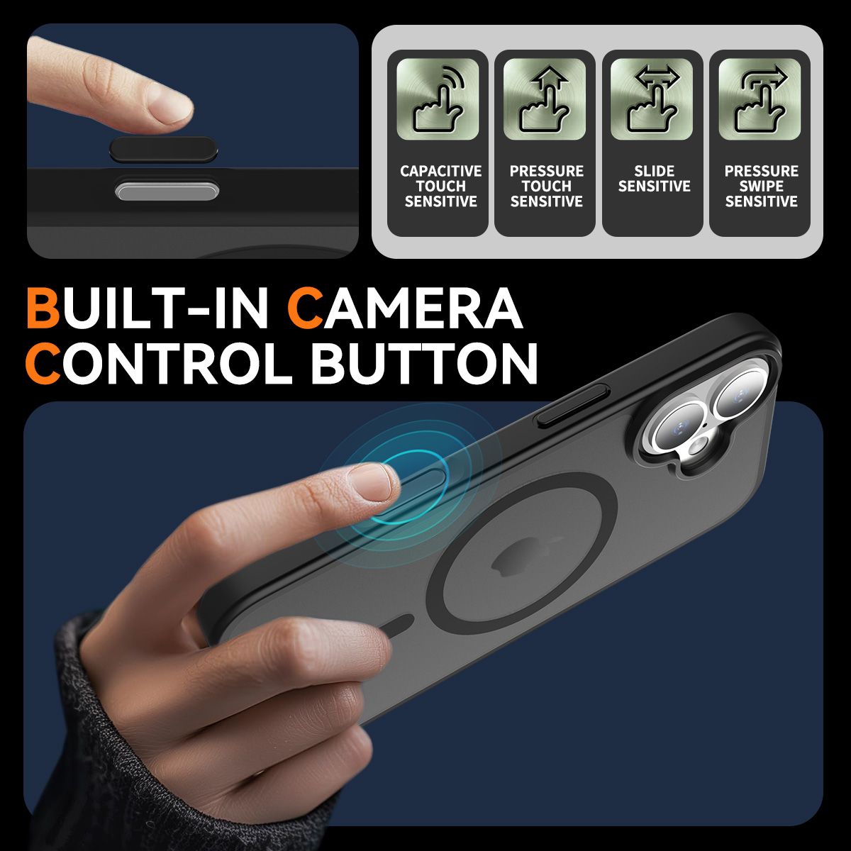 Pulse Skin Feeling MagSafe Case with Camera Action Button — 371